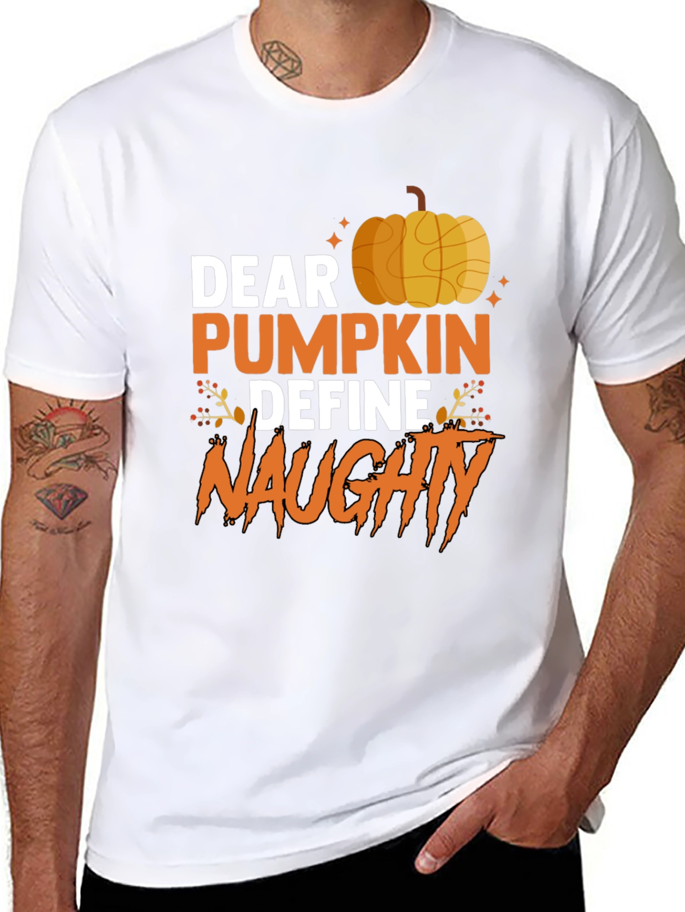 Dear Pumpkin Define Naughty Halloween Graphic Tee