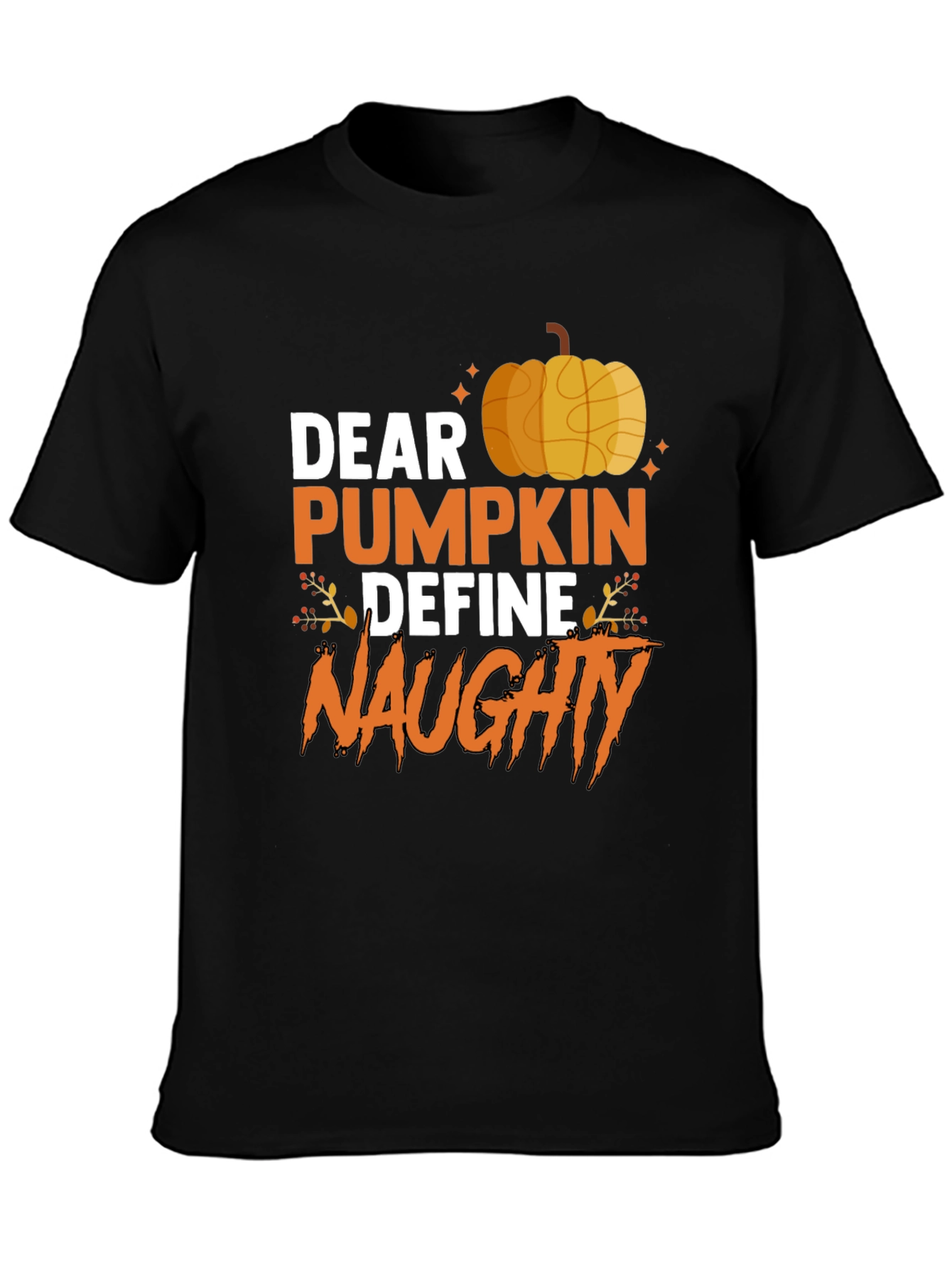 Dear Pumpkin Define Naughty Halloween Graphic Tee