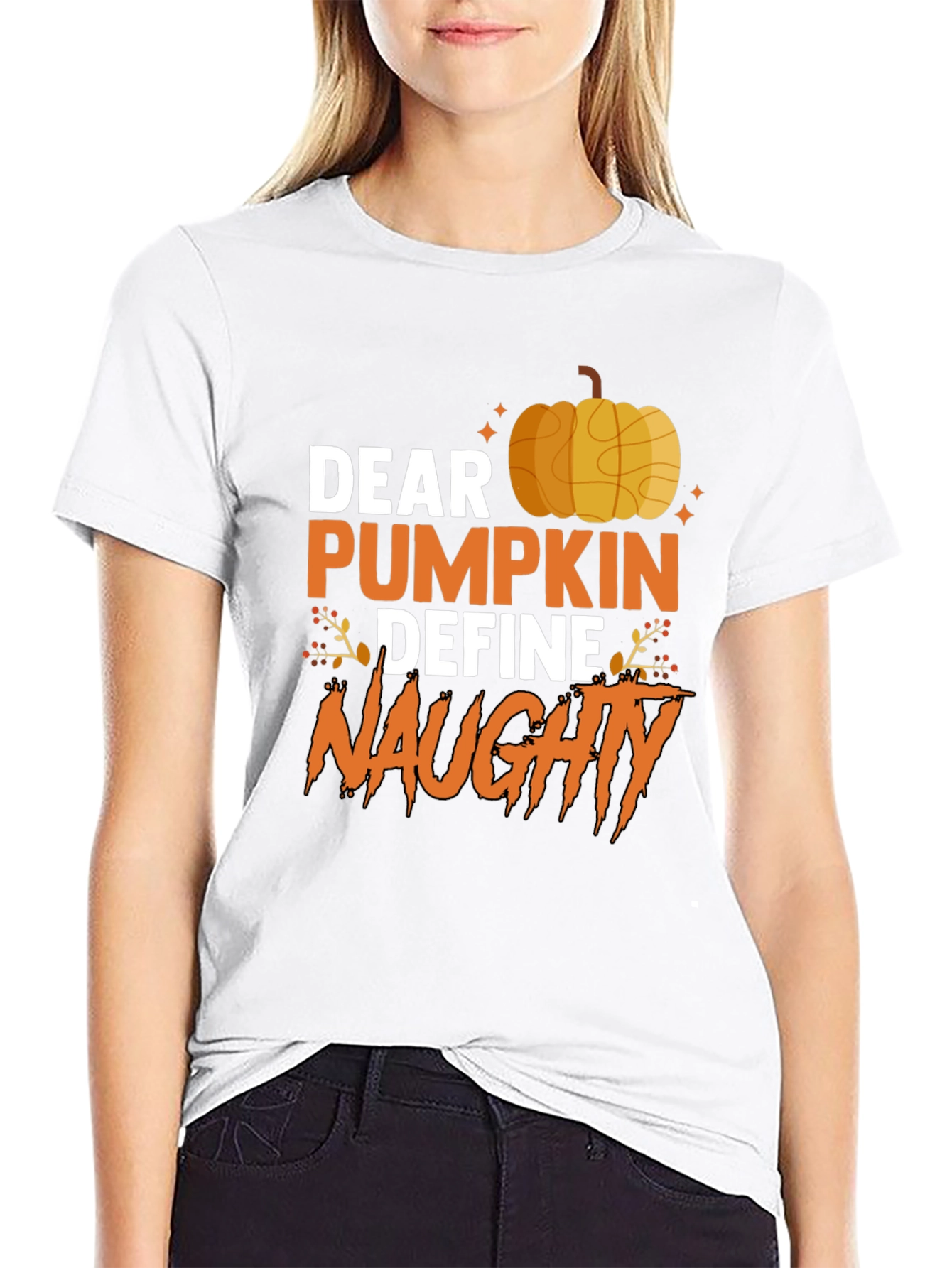 Dear Pumpkin Define Naughty Halloween Graphic Tee