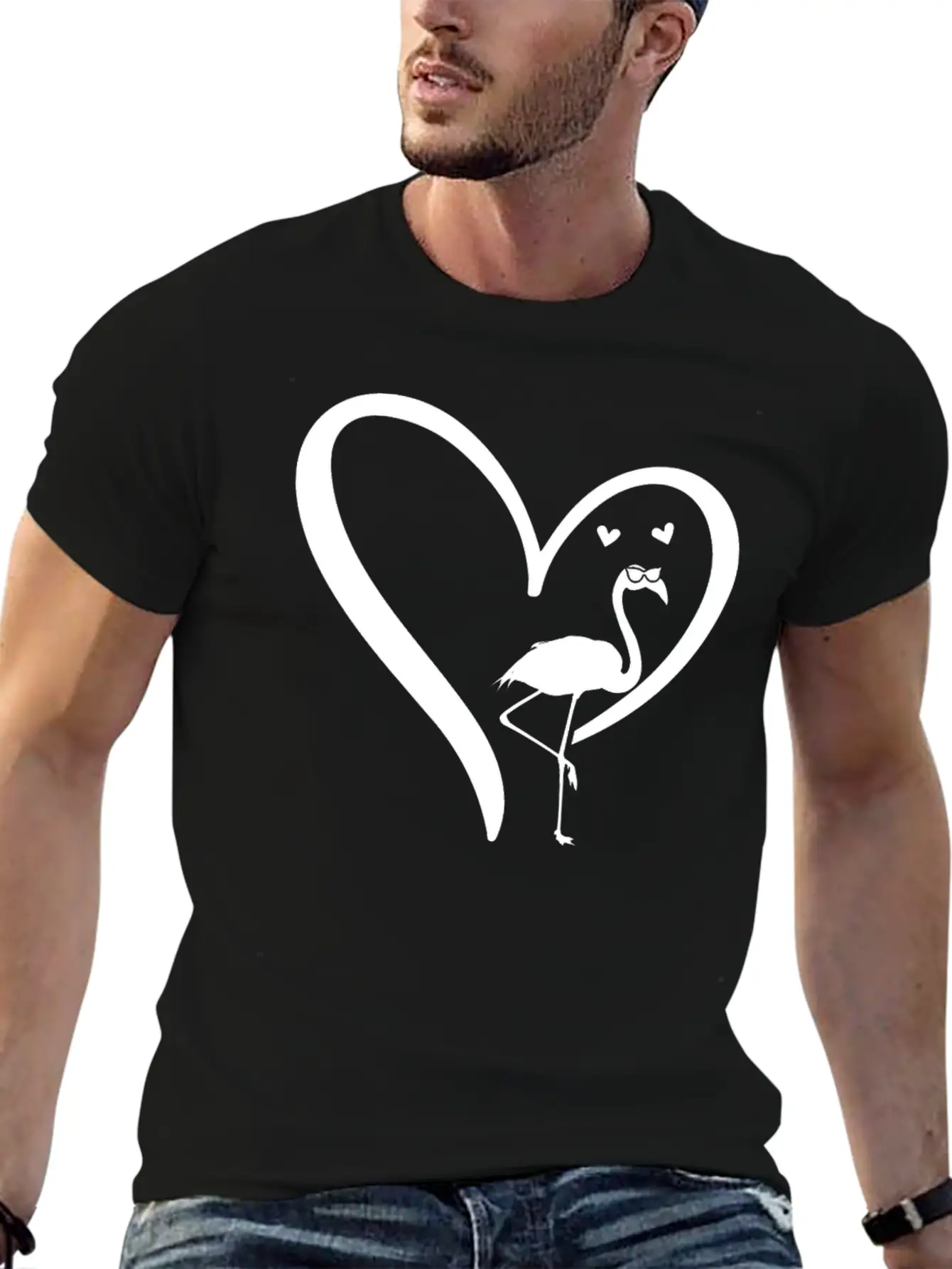 Flamingo Heart Flamingo Lover Flamingo Unisex Casual T-Shirt – Clean Design For Daily Comfort