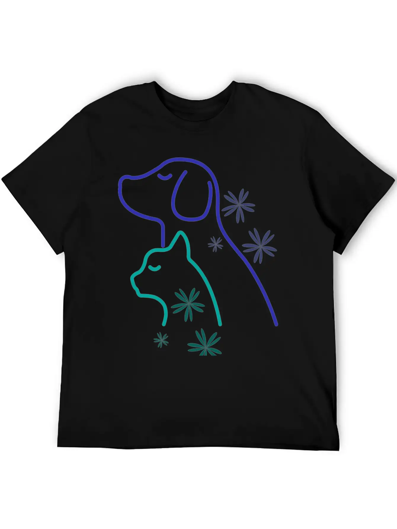 Floral Pet Lover Unisex Casual T-Shirt – Clean Design For Daily Comfort