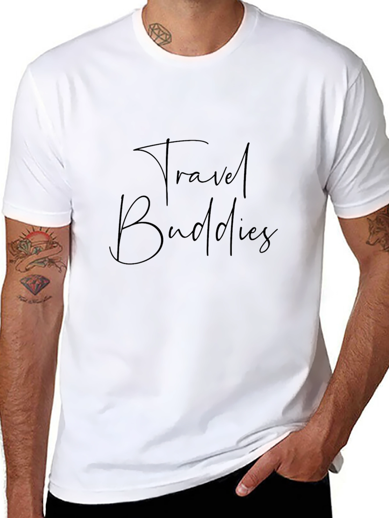 Travel Buddies Black T-Shirt