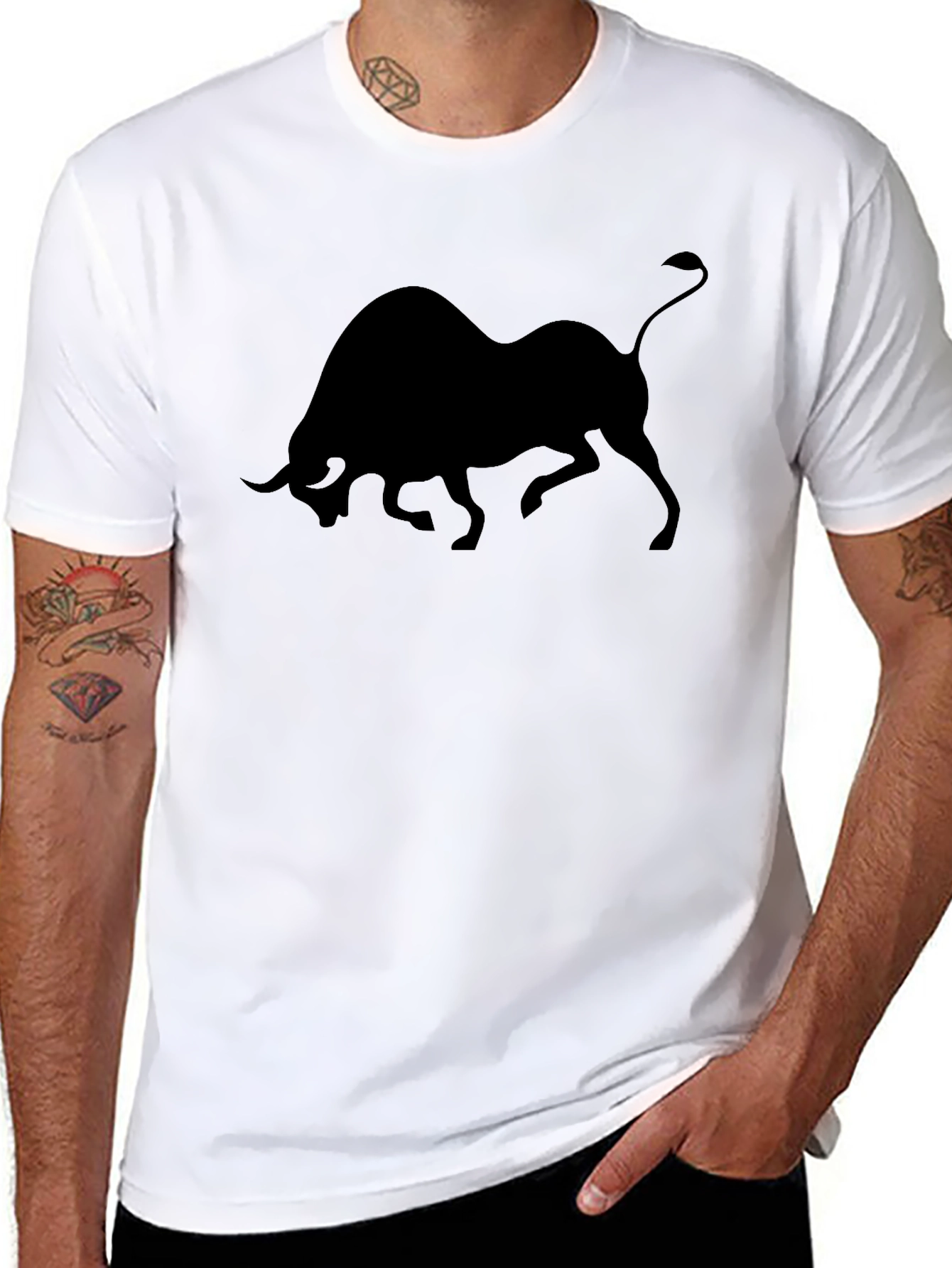 Black Bull Graphic Tee - Modern Style
