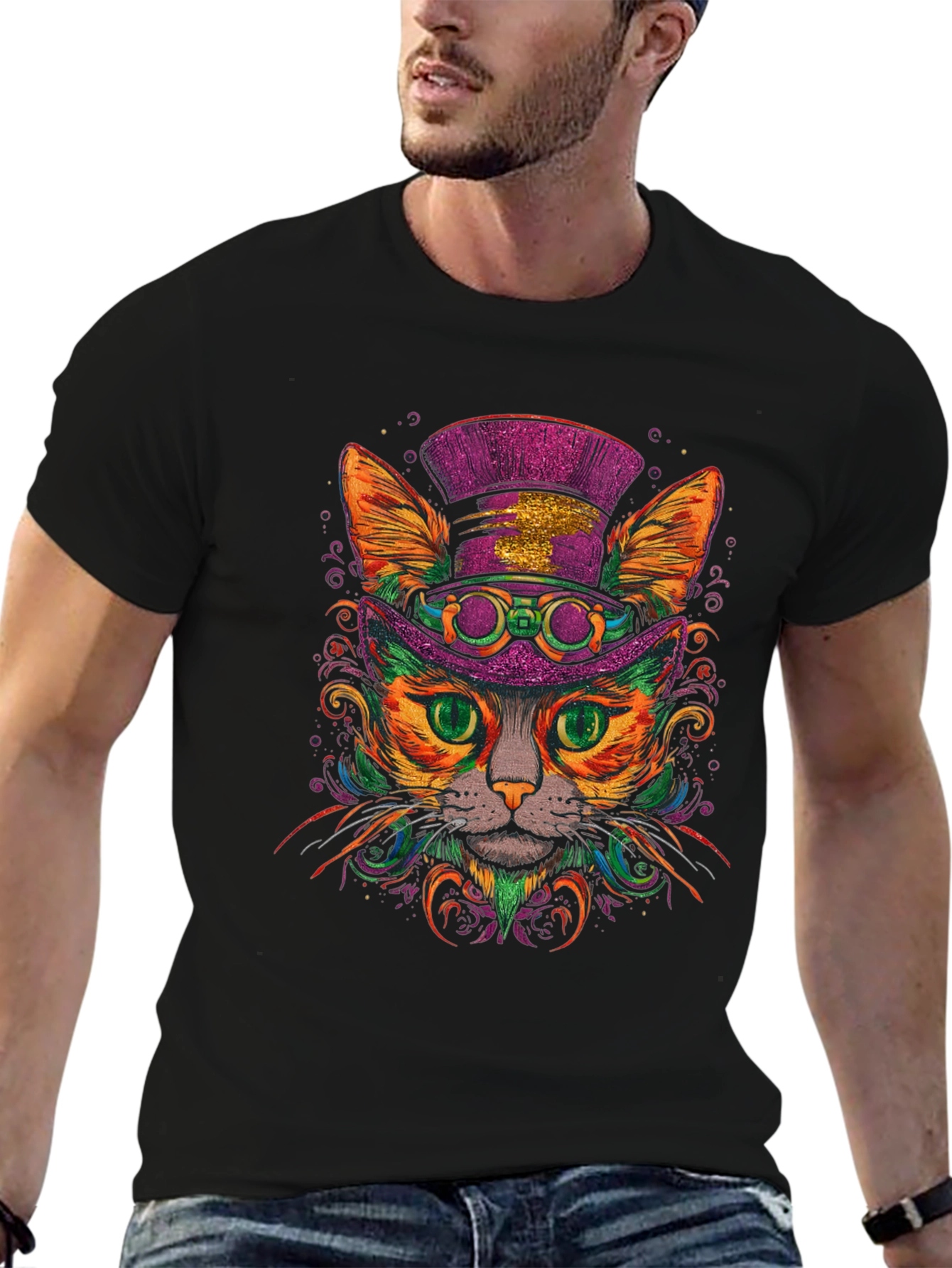 Steampunk Cat Graphic Tee