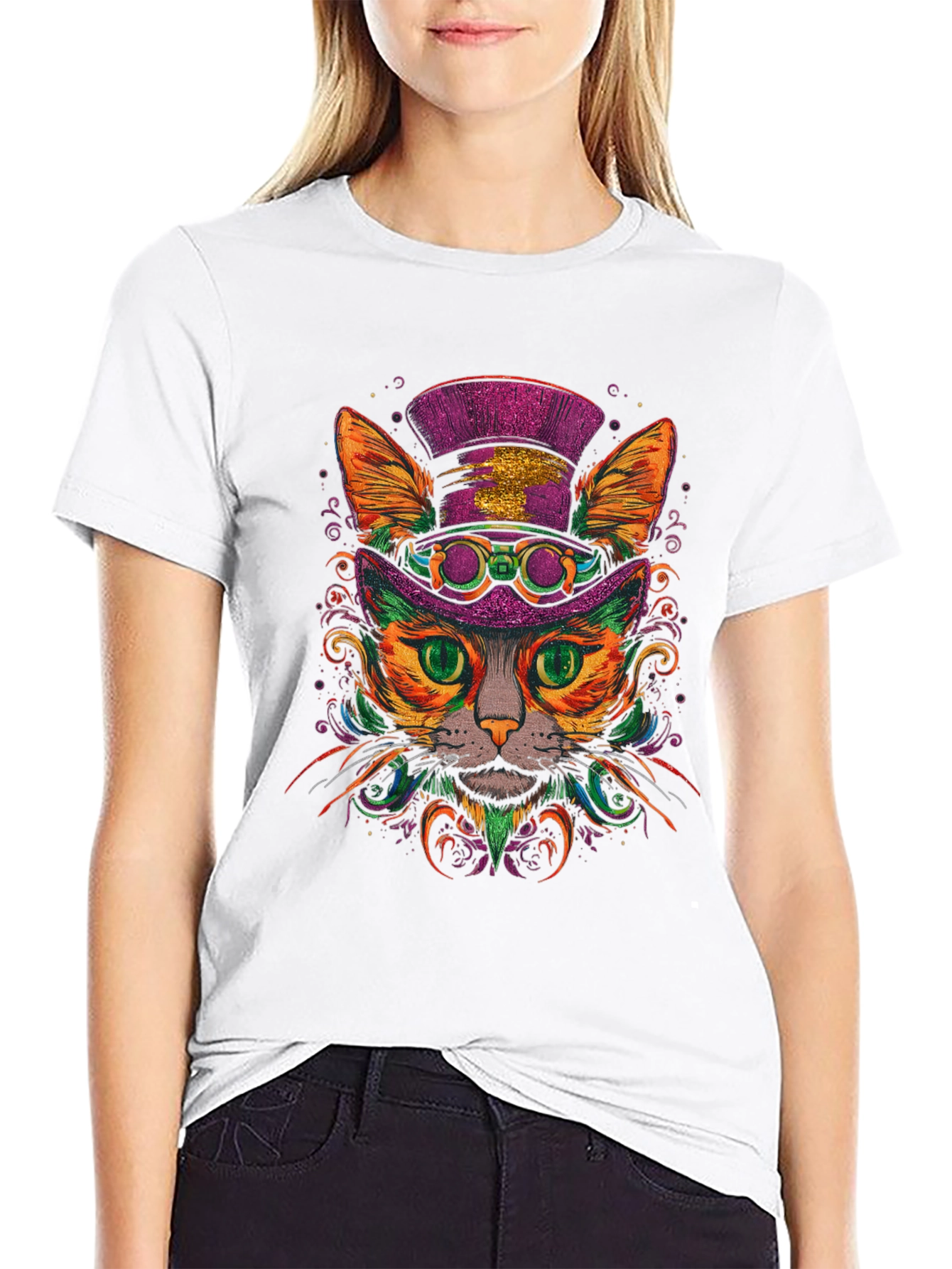 Steampunk Cat Graphic Tee