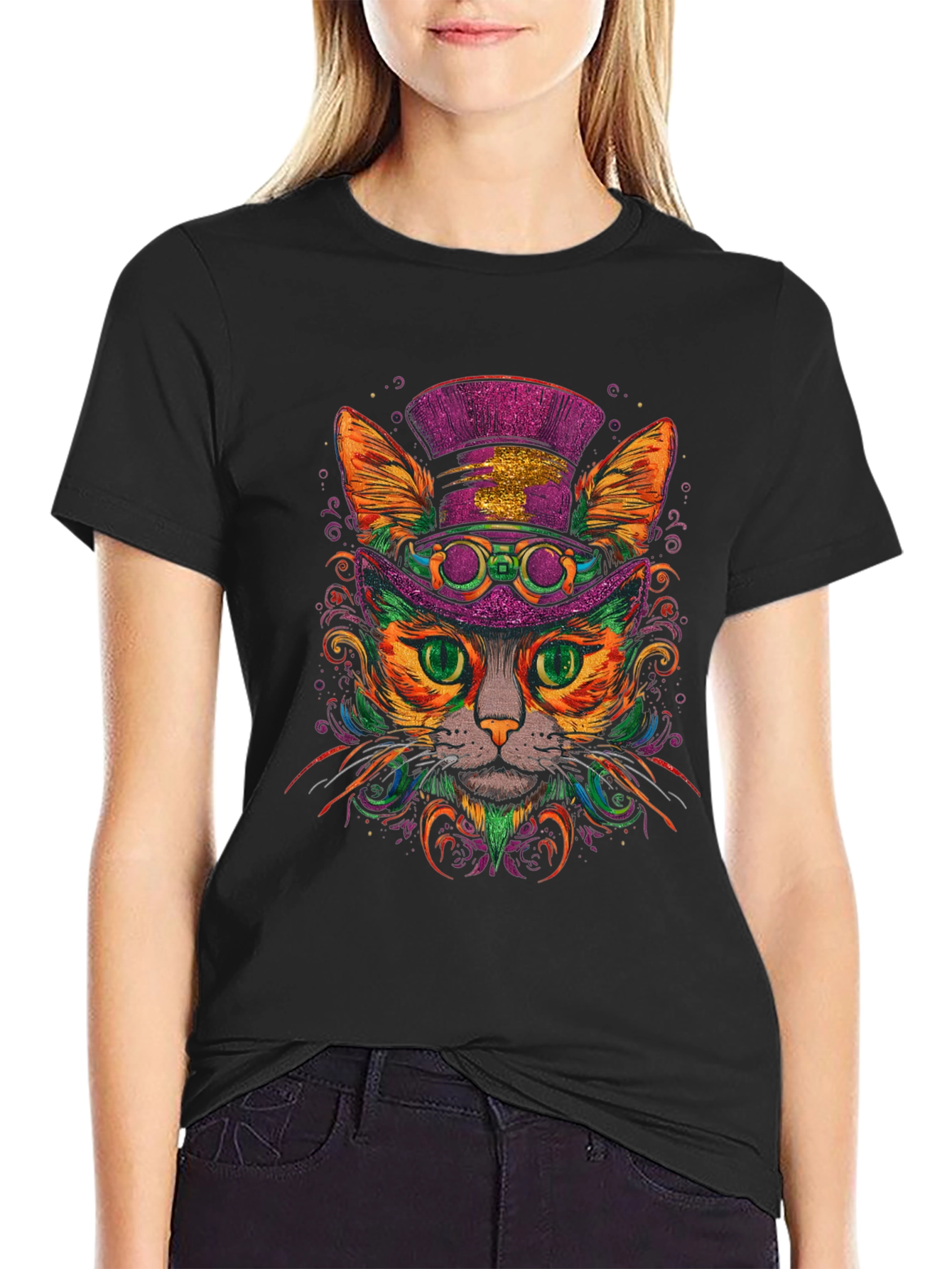 Steampunk Cat Graphic Tee