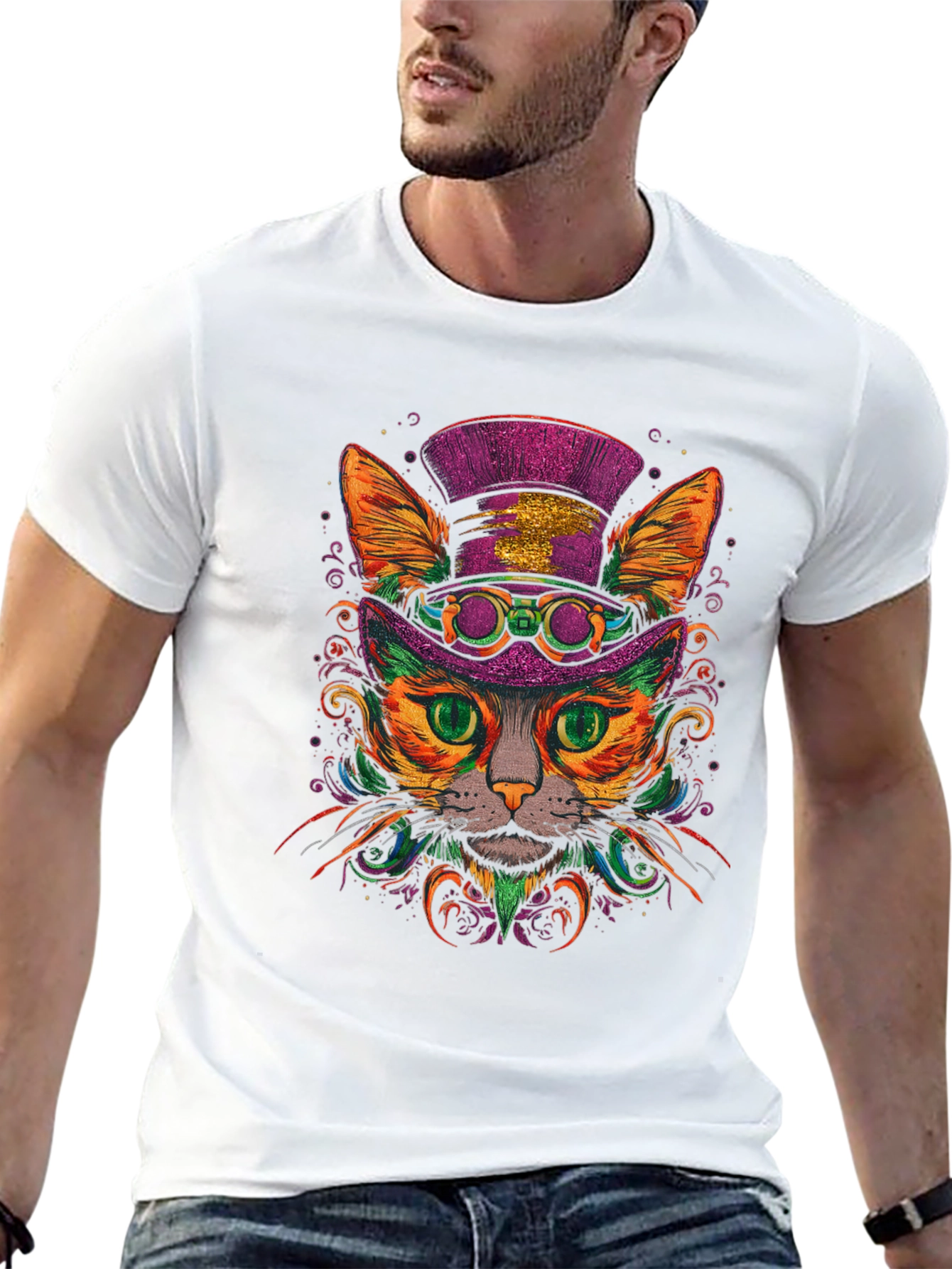 Steampunk Cat Graphic Tee