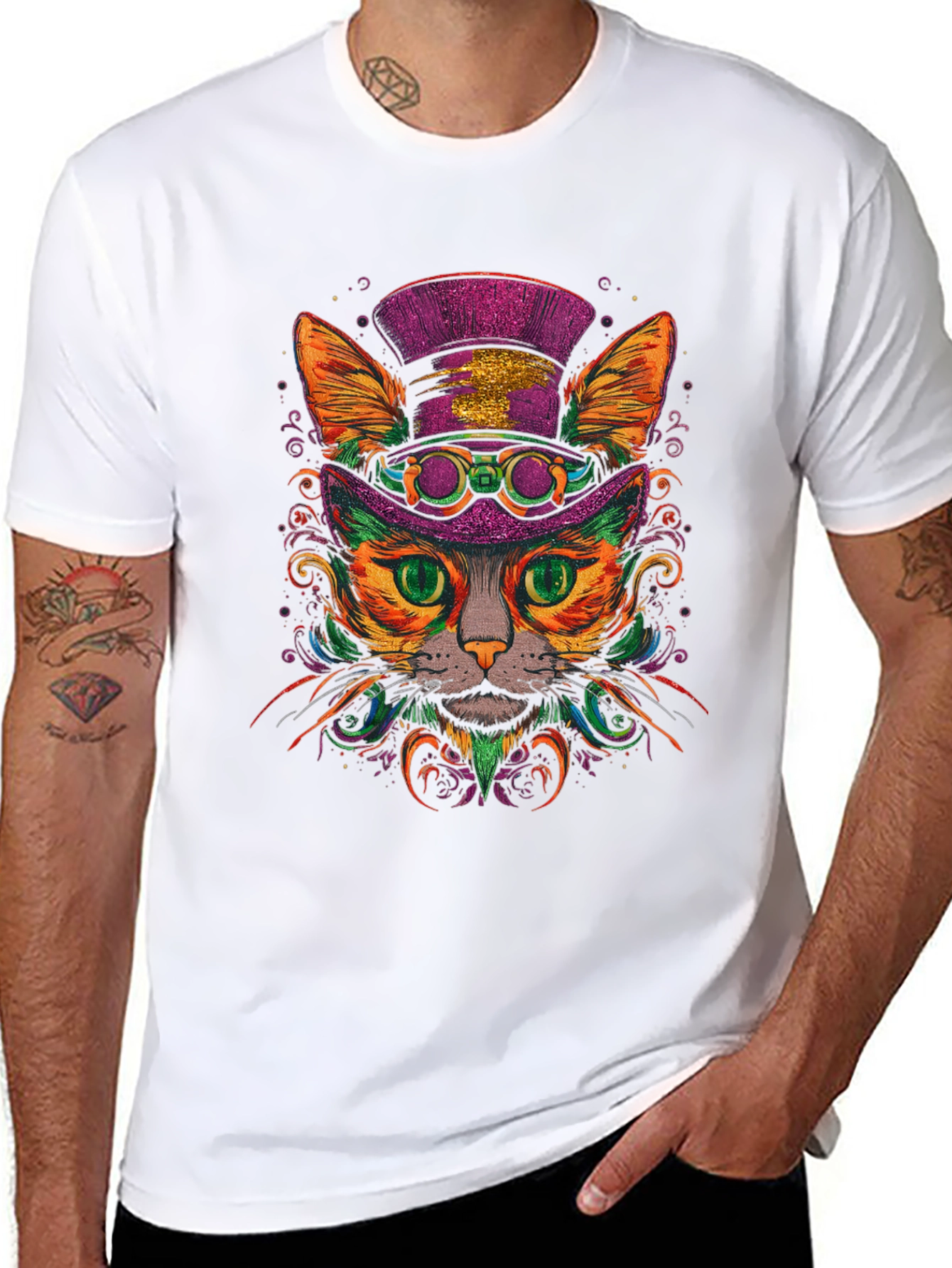Steampunk Cat Graphic Tee