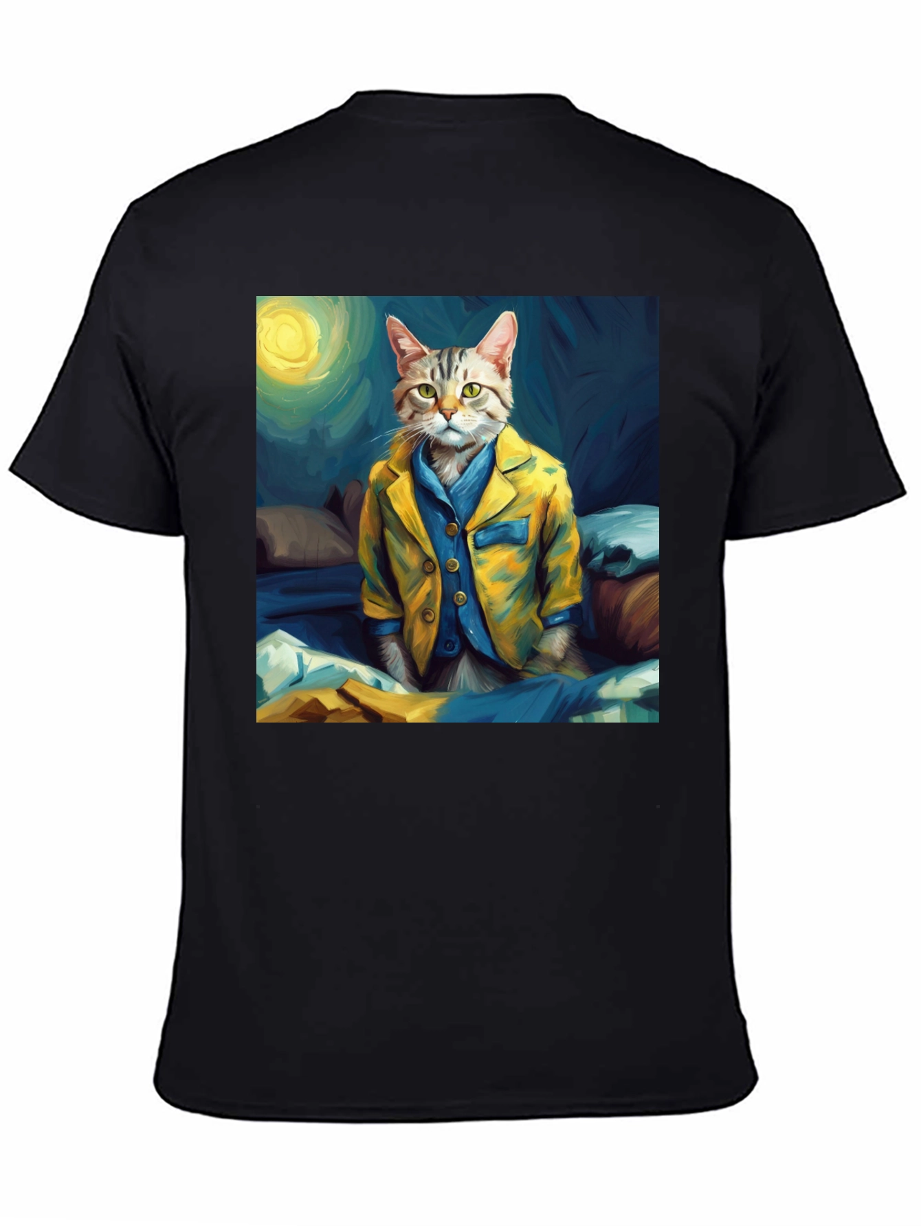Cat in Pajamas T-Shirt - Artistic Animal Tee