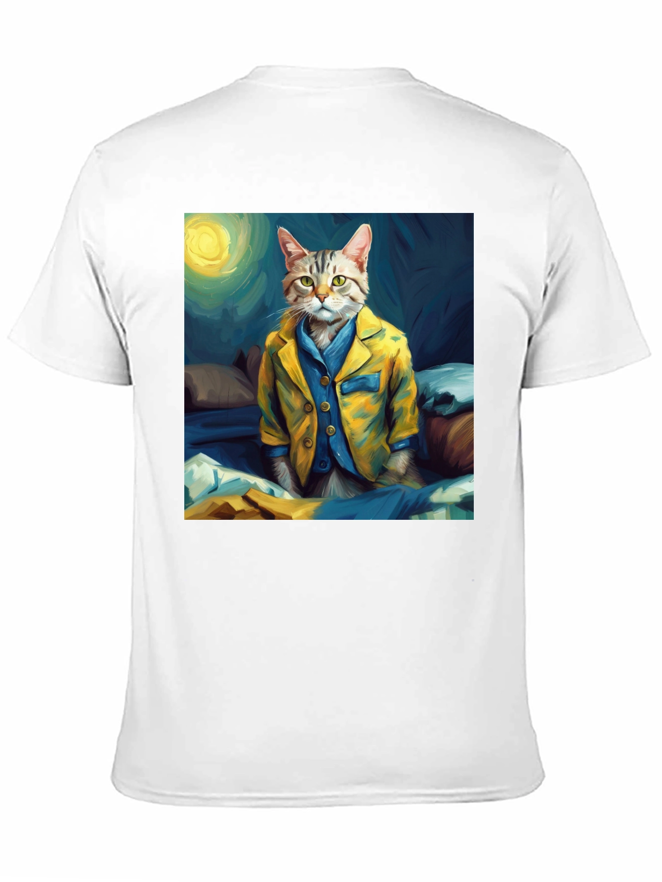 Cat in Pajamas T-Shirt - Artistic Animal Tee