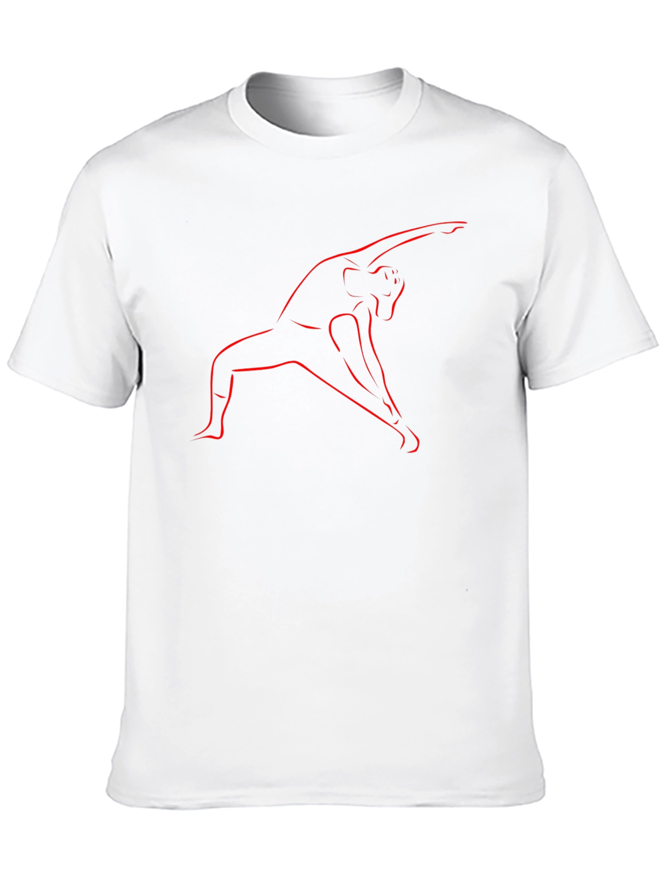 Yoga Pose Graphic Tee - Black Cotton Blend