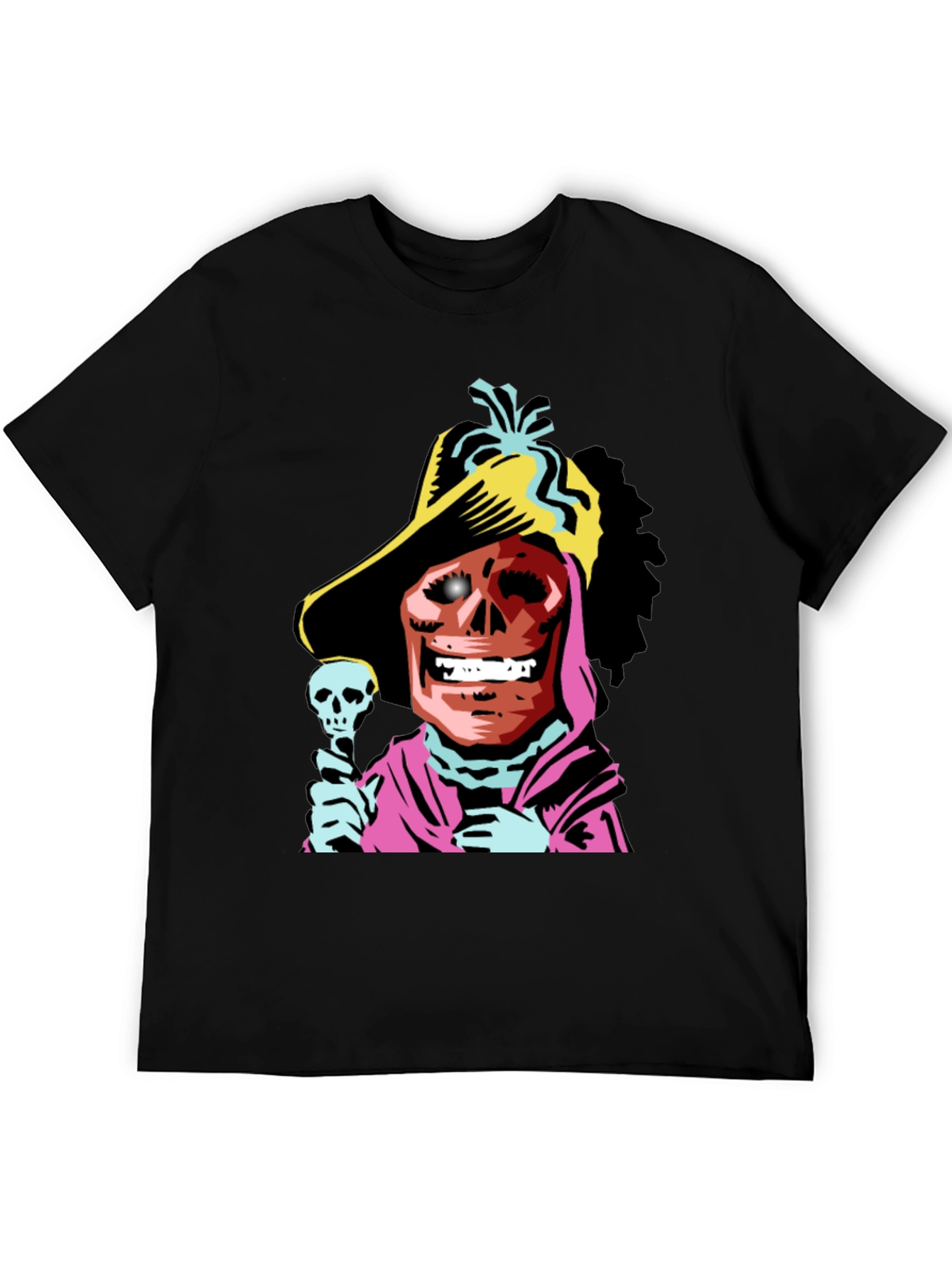 Skull Pirate Graphic Tee - Black