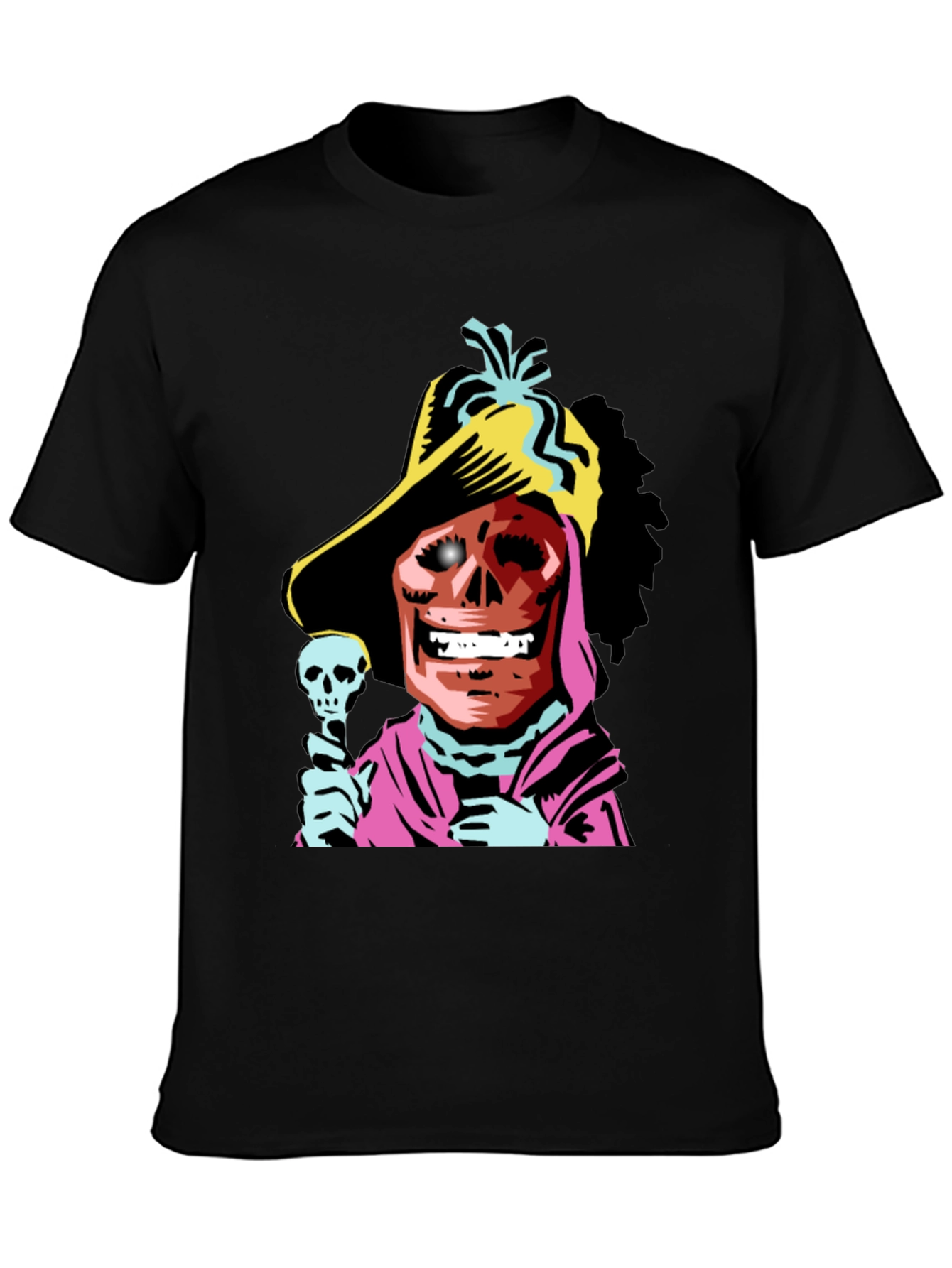 Skull Pirate Graphic Tee - Black
