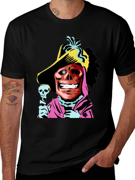 Skull Pirate Graphic Tee - Black