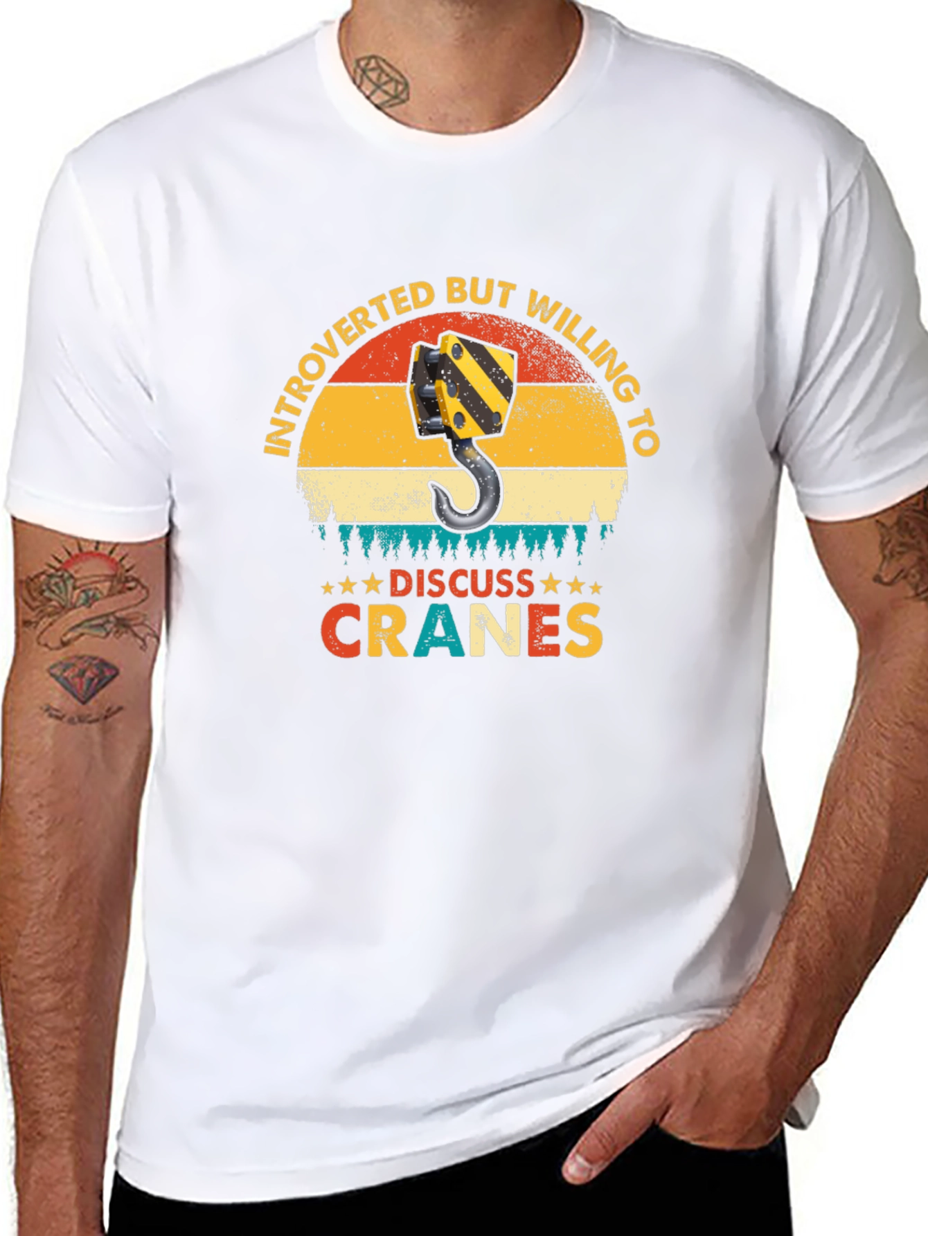 Introverted Crane Operator T-Shirt - Discuss Cranes!