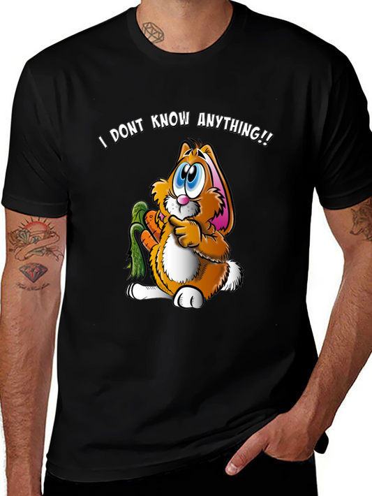 Funny Bunny T-Shirt - I Dont Know Anything!! Tee