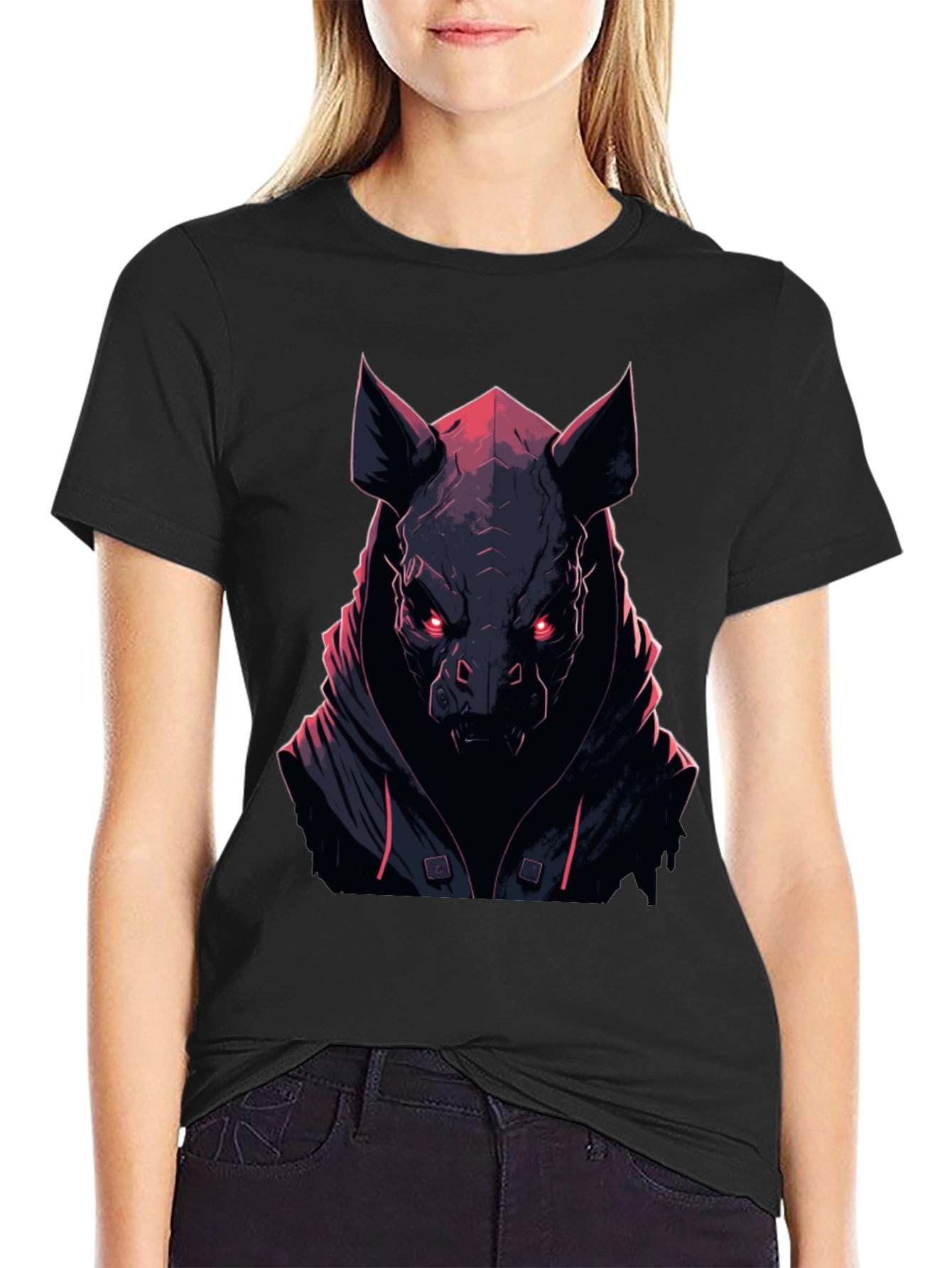 Cyberpunk Boar Graphic T-Shirt