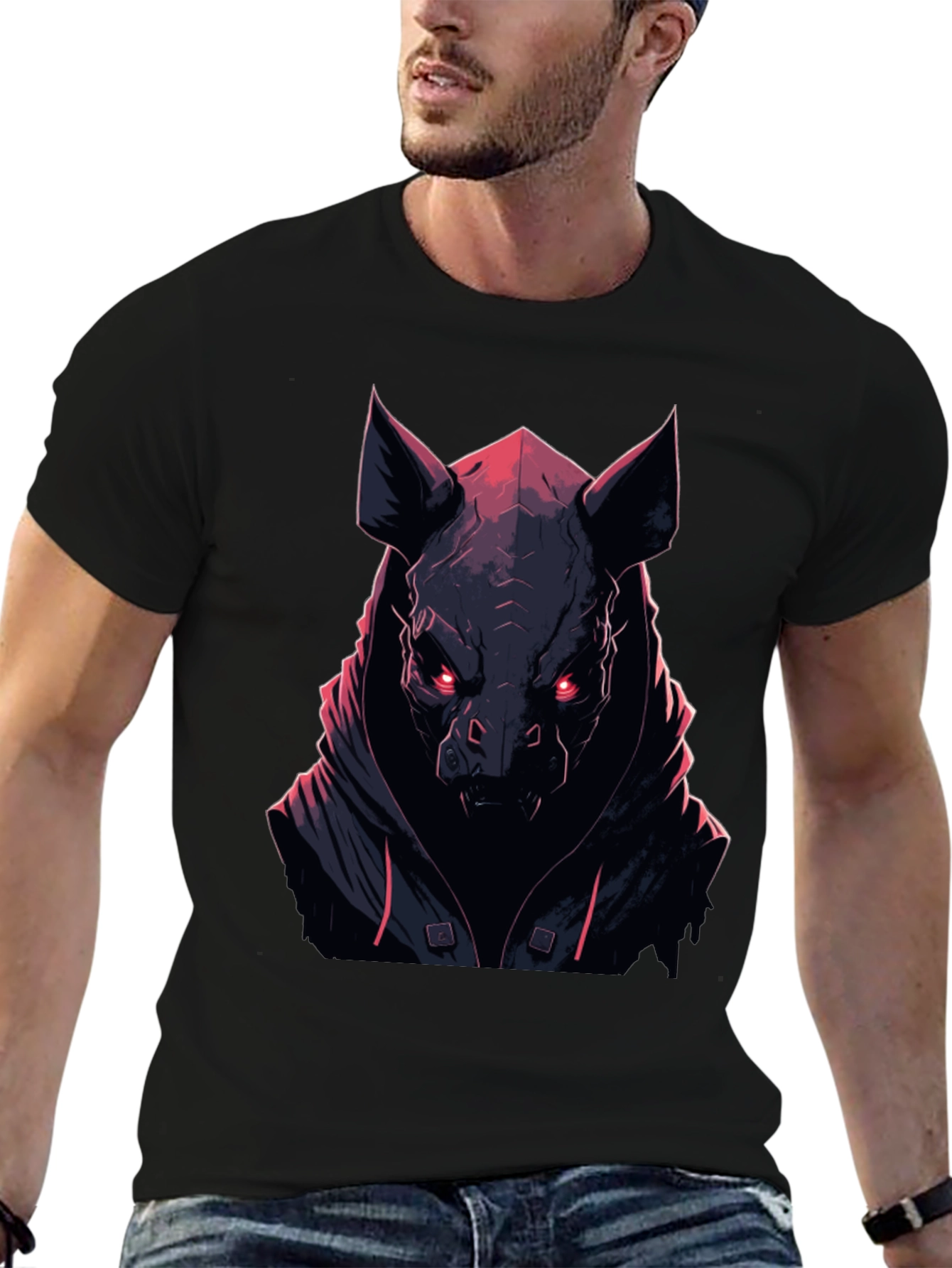 Cyberpunk Boar Graphic T-Shirt