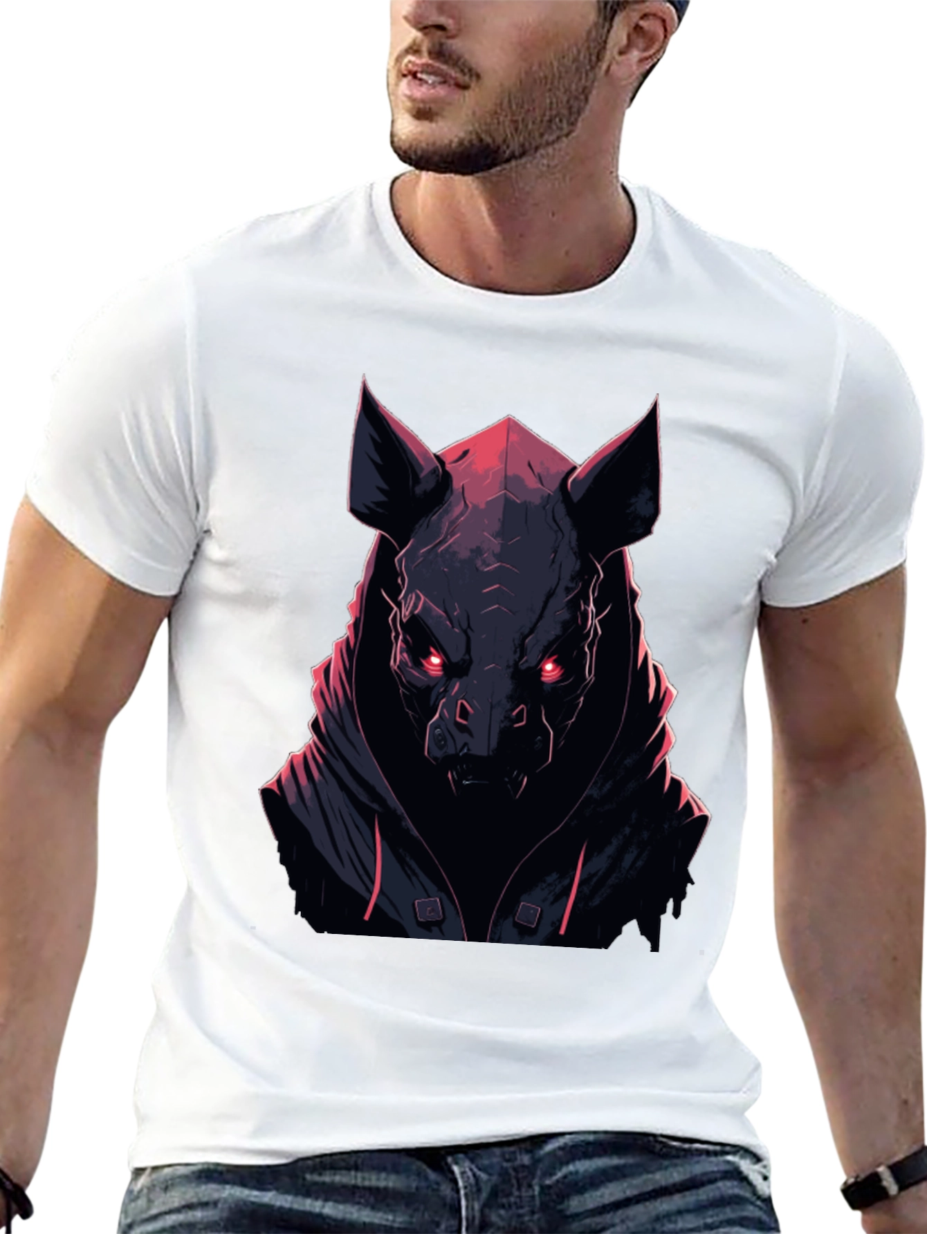 Cyberpunk Boar Graphic T-Shirt