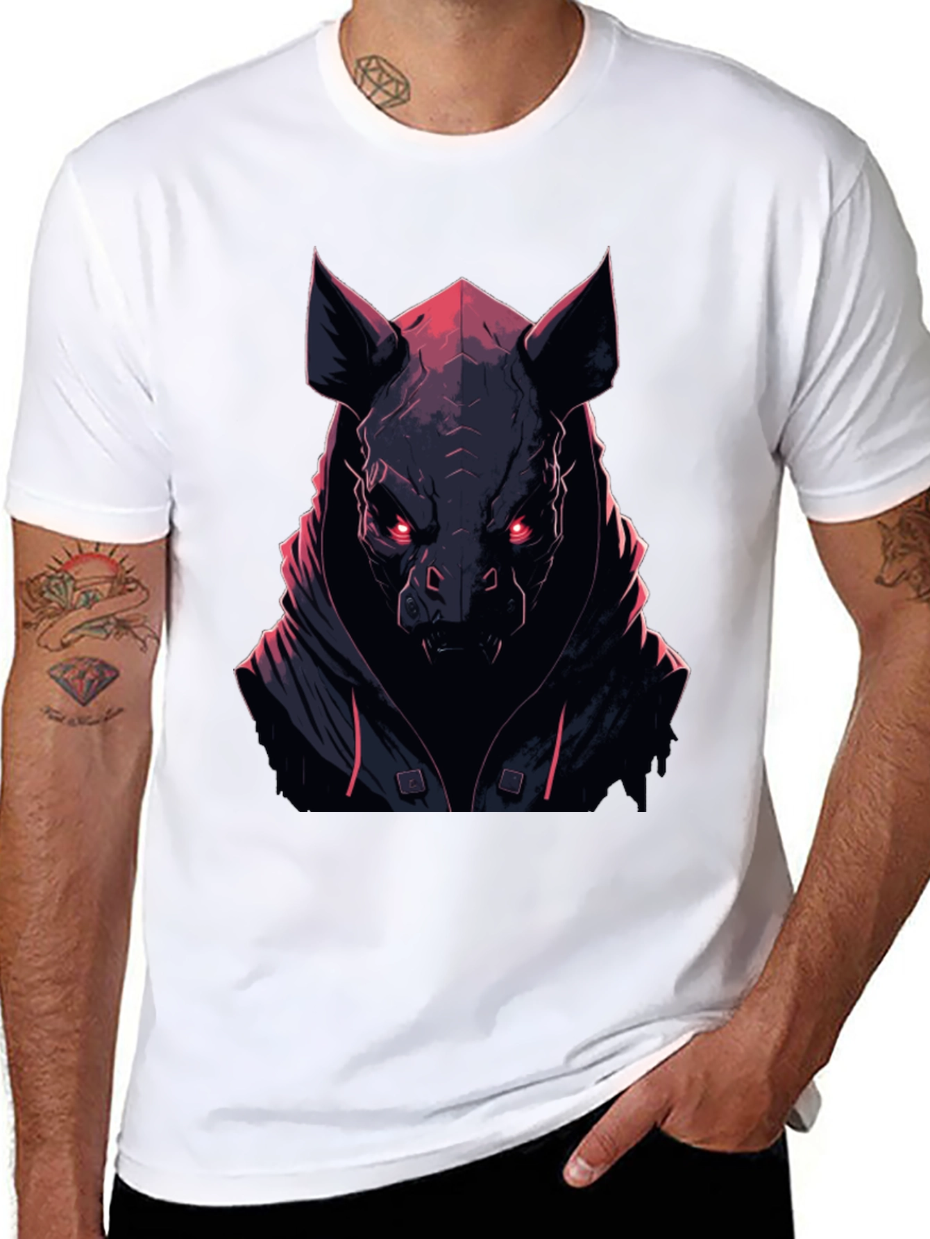 Cyberpunk Boar Graphic T-Shirt