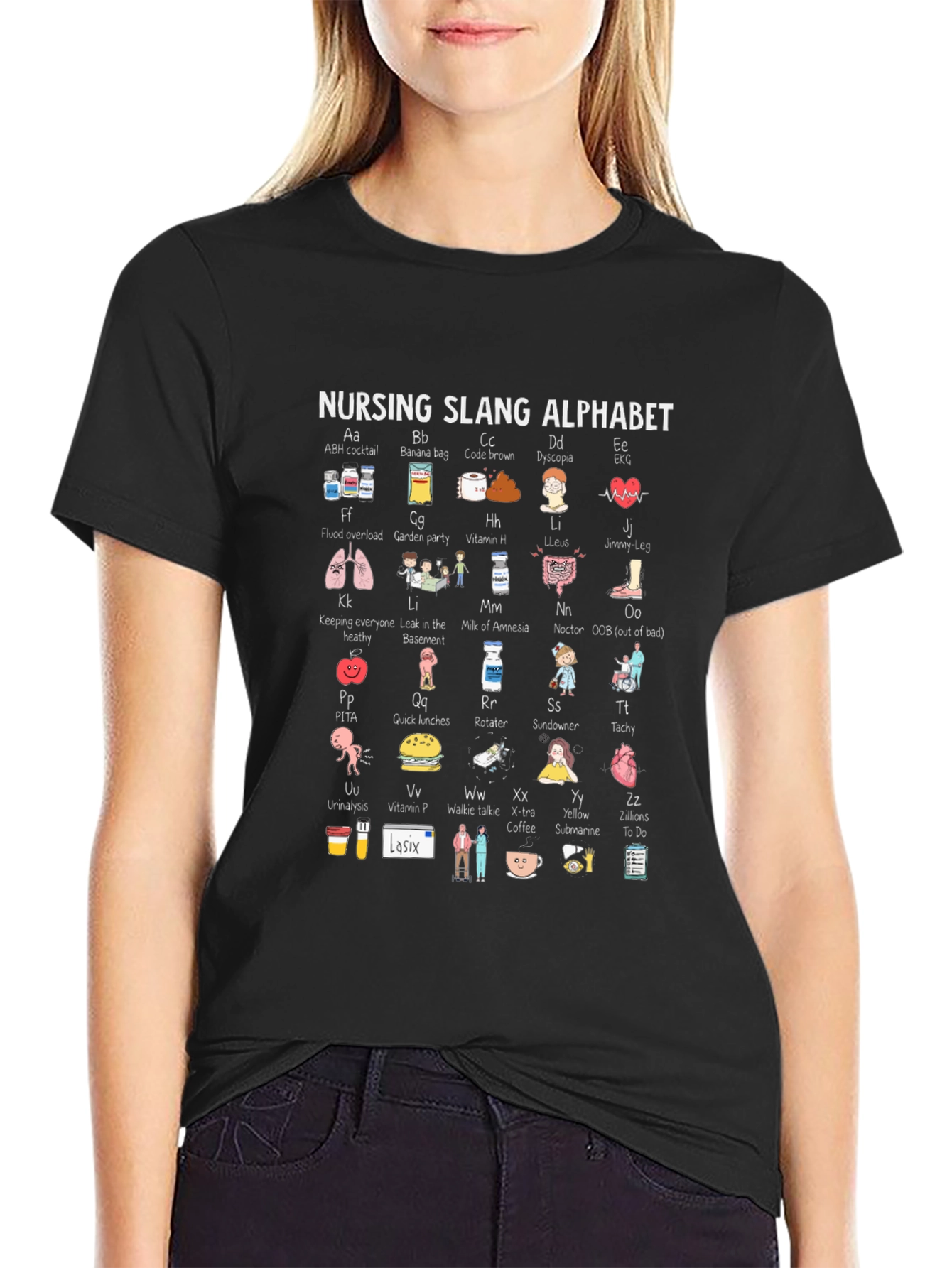 Nursing Slang Alphabet T-Shirt