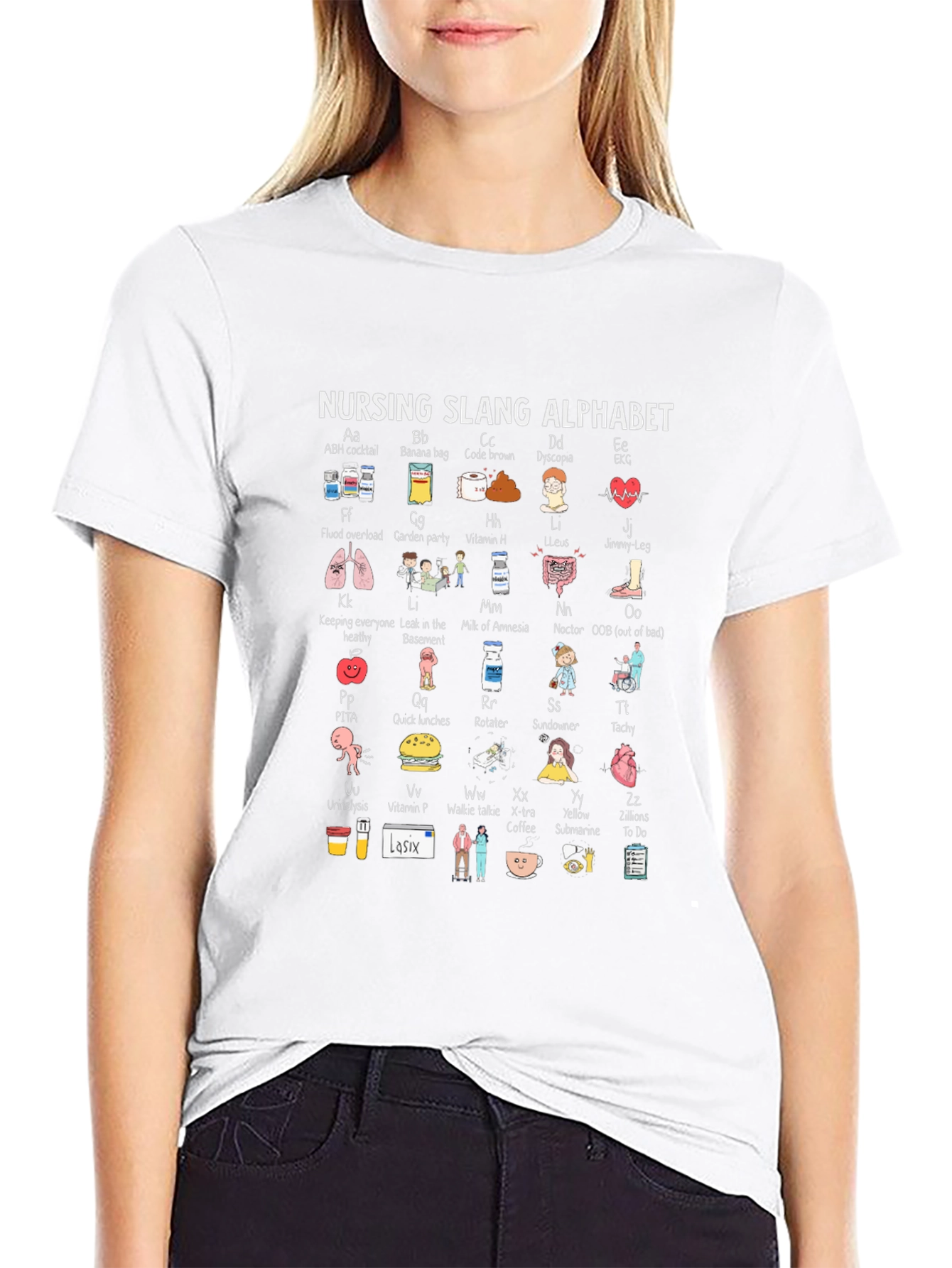 Nursing Slang Alphabet T-Shirt