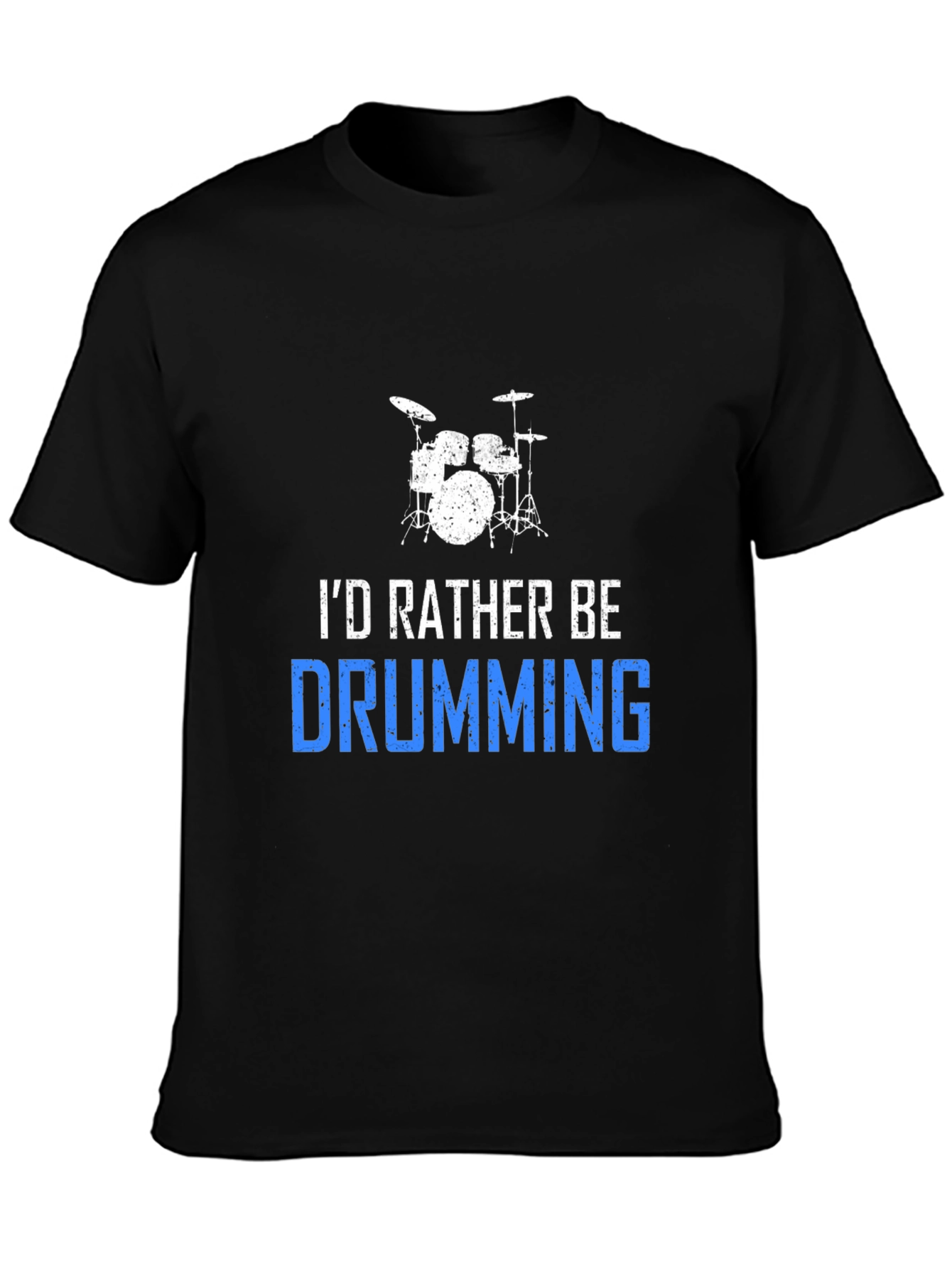 Id Rather Be Drumming T-Shirt - Black