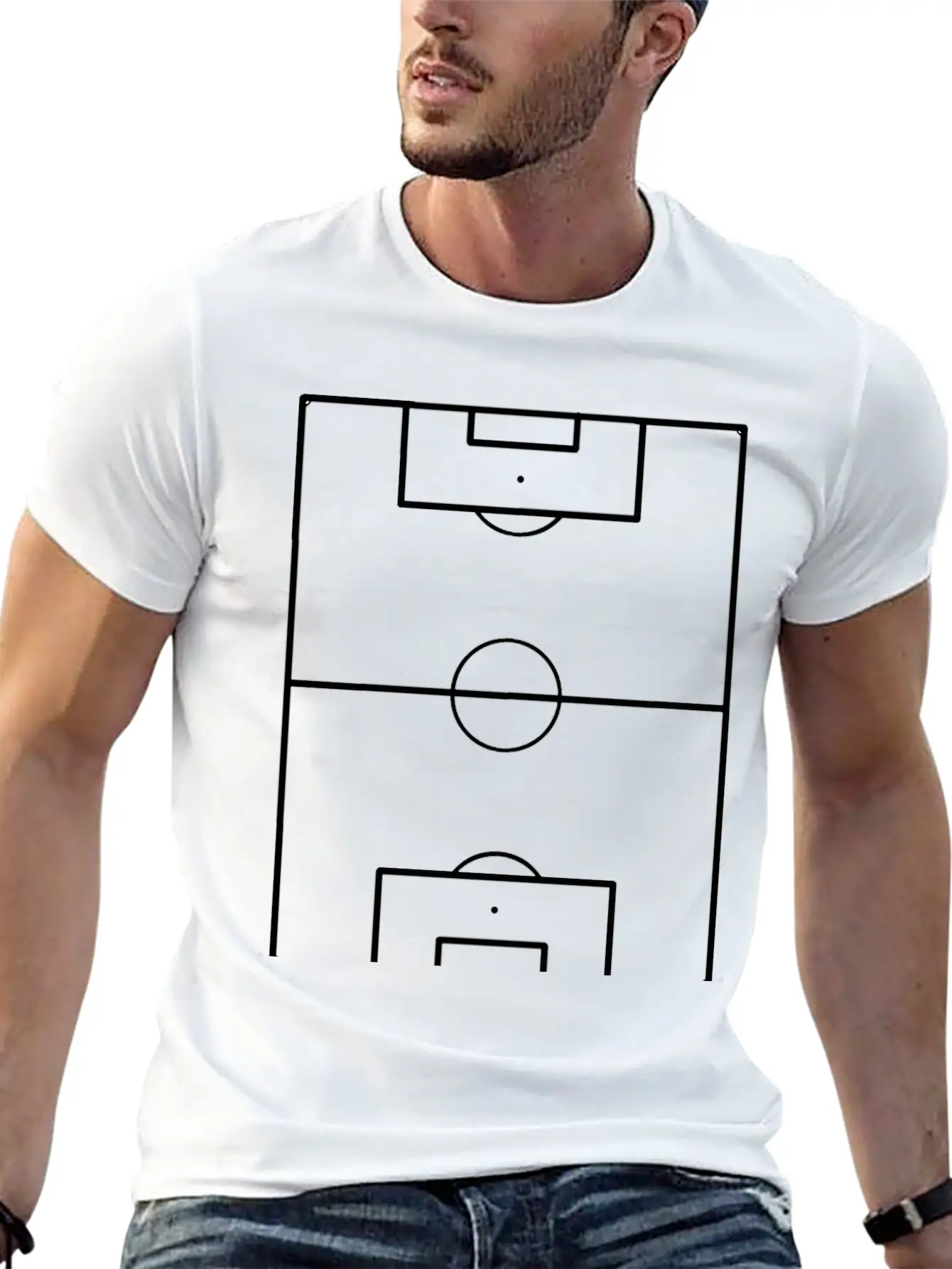 Football Field Soccer Pitch Playing Field Ground Unisex Casual T-Shirt – Clean Design For Daily Comfort