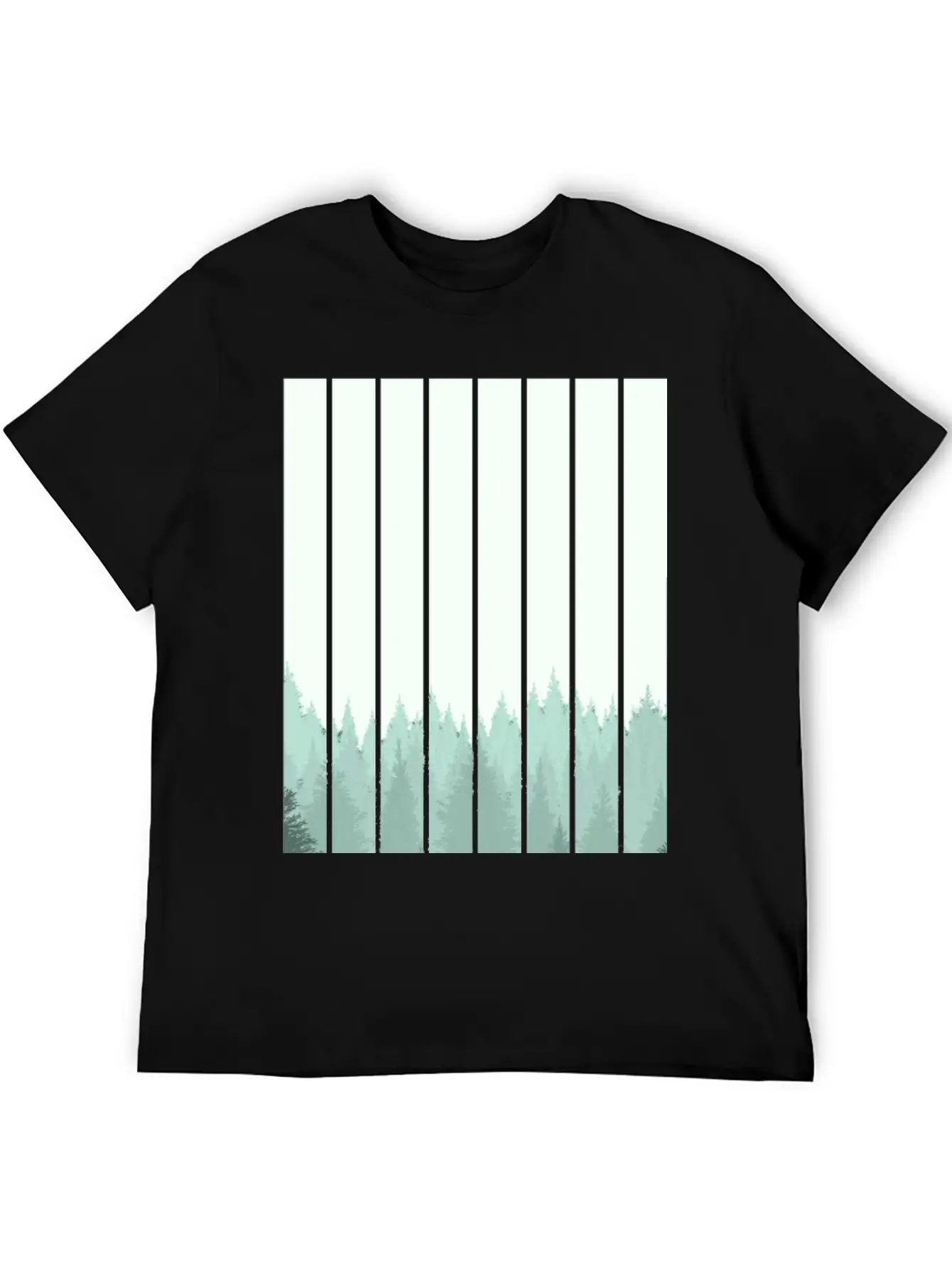 Forest Illustration Artwork Unisex Casual T-Shirt – Clean Design For Daily Comfort