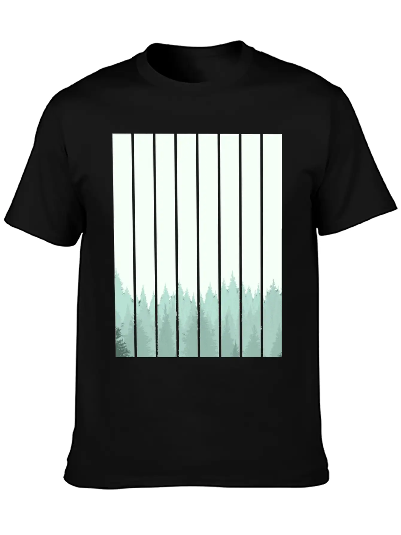Forest Illustration Artwork Unisex Casual T-Shirt – Clean Design For Daily Comfort