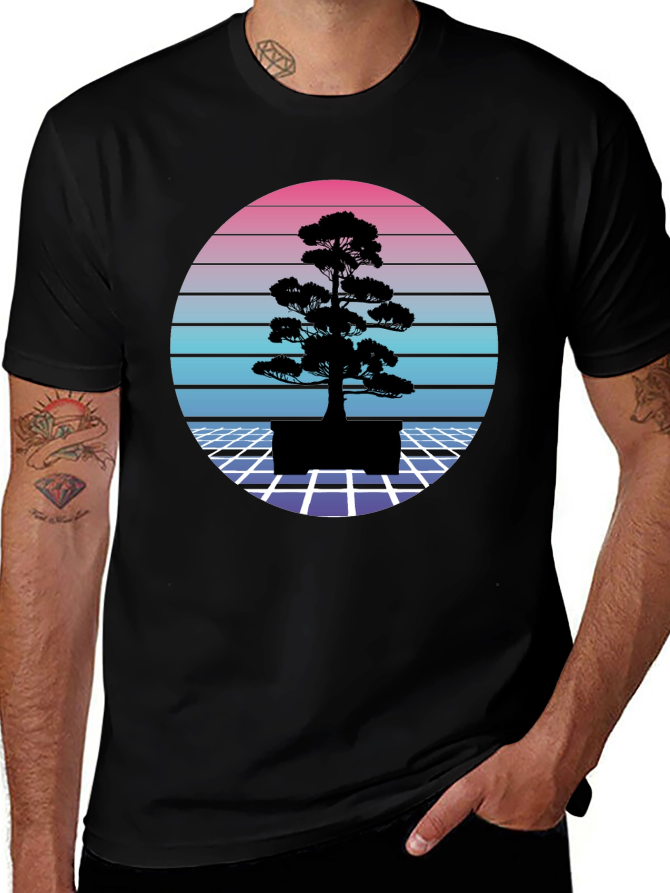Retro Bonsai T-Shirt - Vaporwave Style