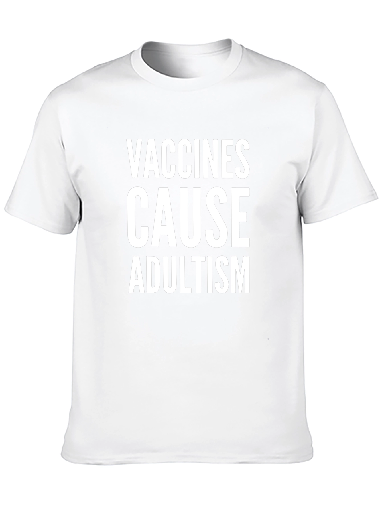 Vaccines Cause Adultism Black T-Shirt