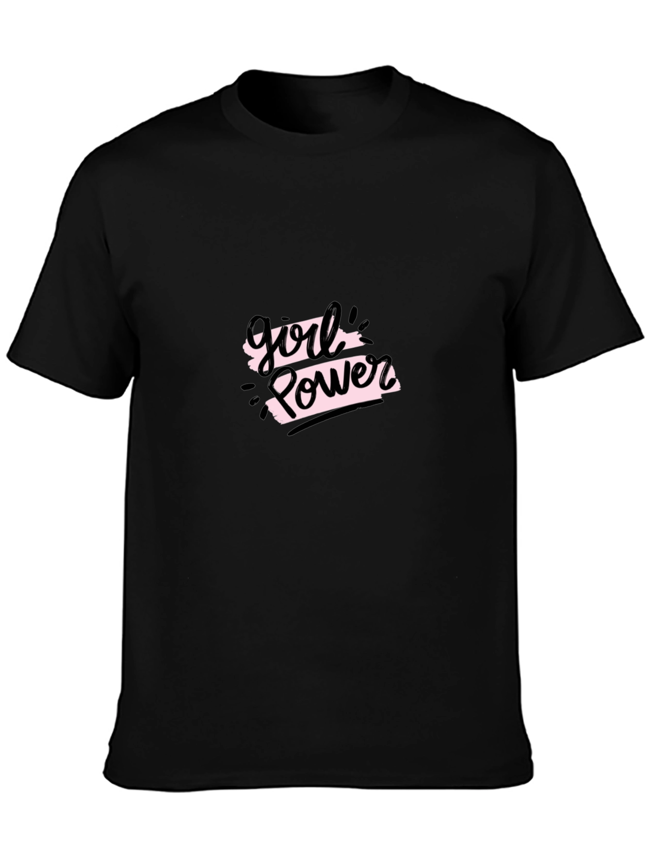 Girl Power Black Graphic Tee - Empowering Style