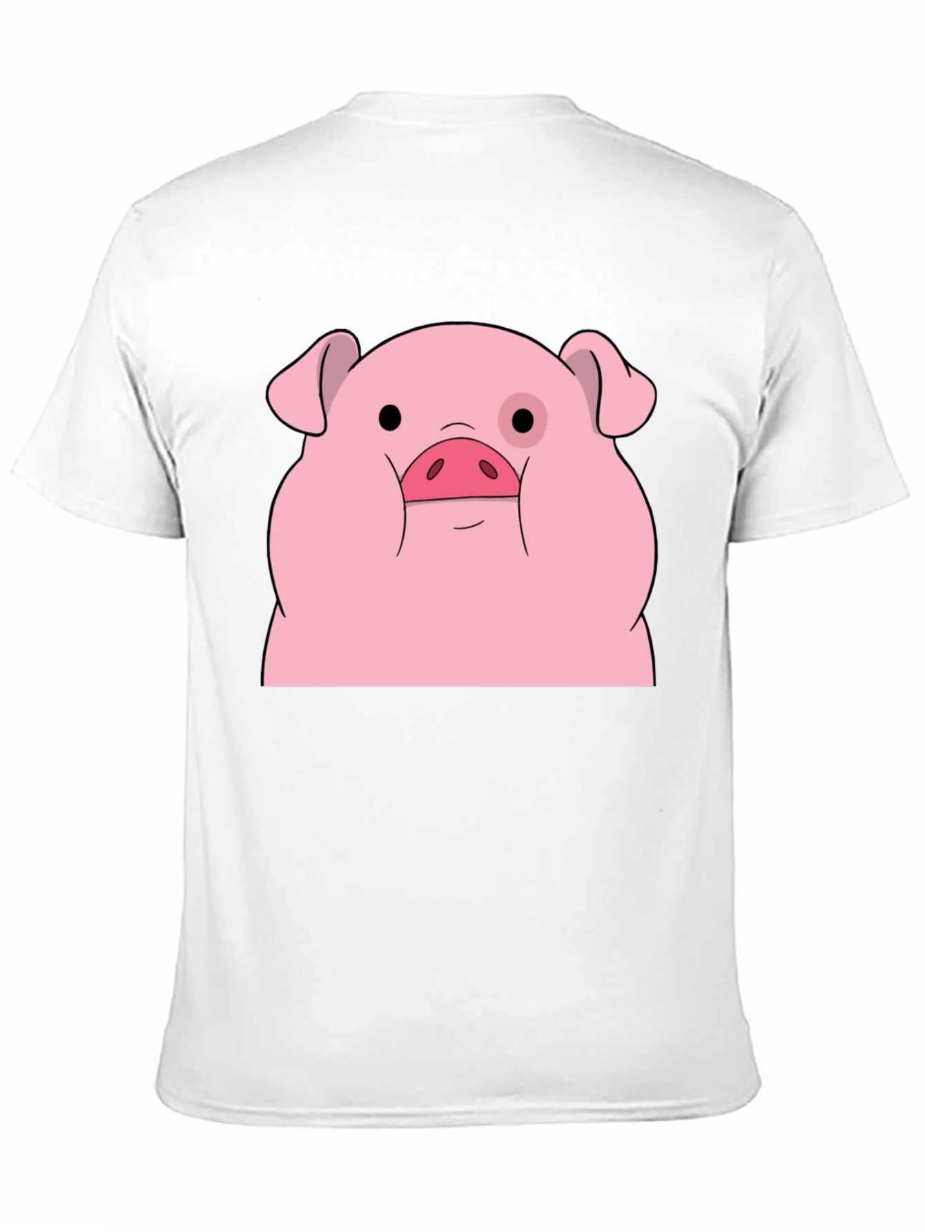 Waddles Pig Graphic Tee - Black Cotton T-Shirt