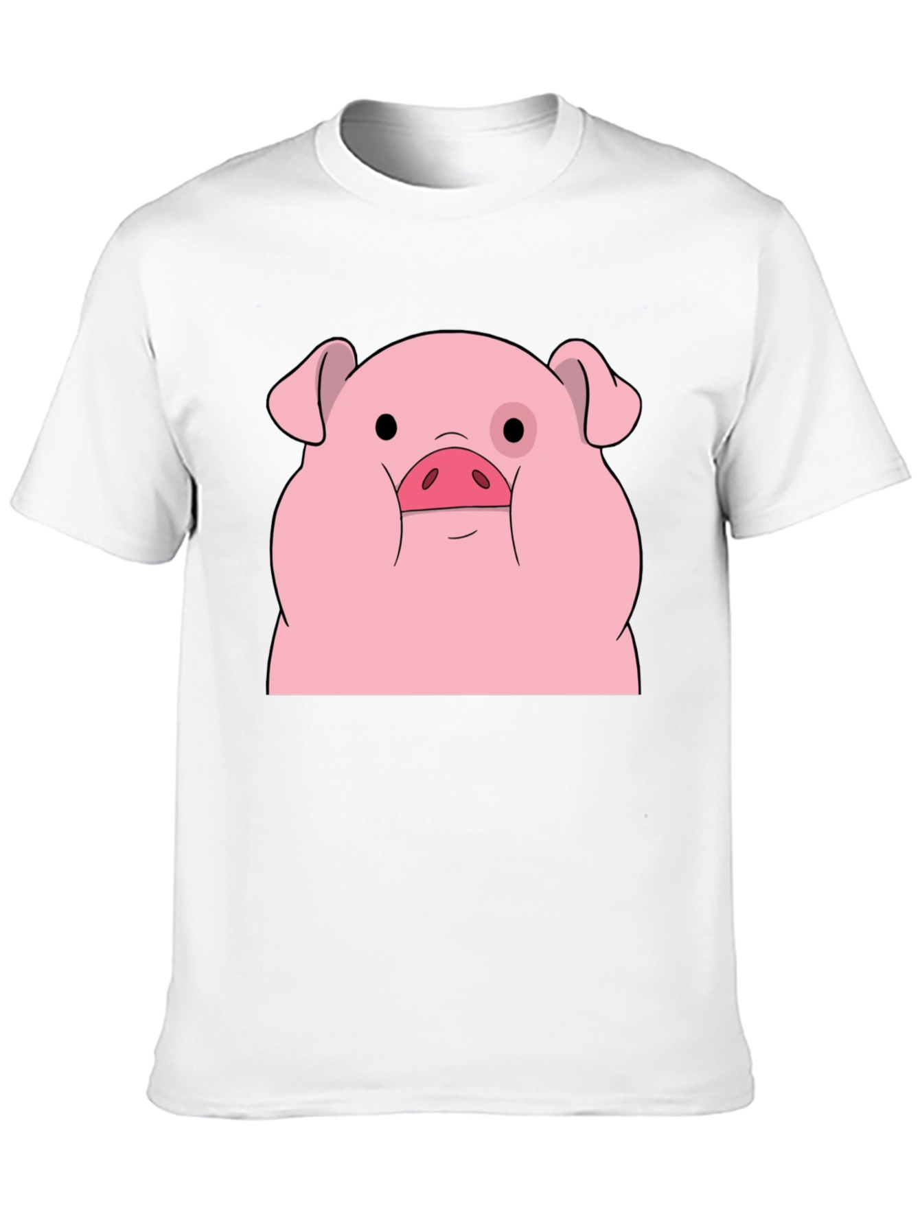 Waddles Pig Graphic Tee - Black Cotton T-Shirt