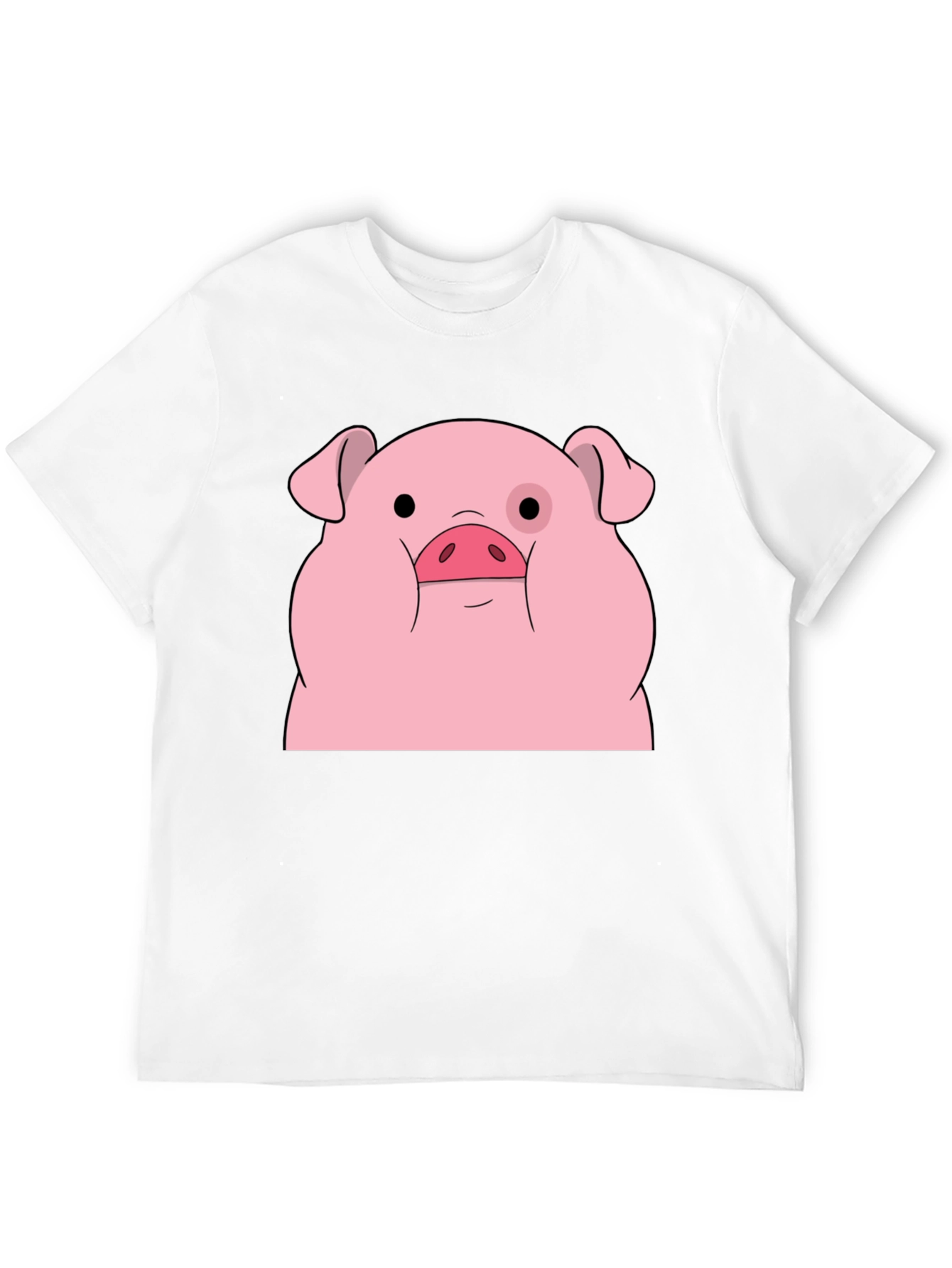 Waddles Pig Graphic Tee - Black Cotton T-Shirt