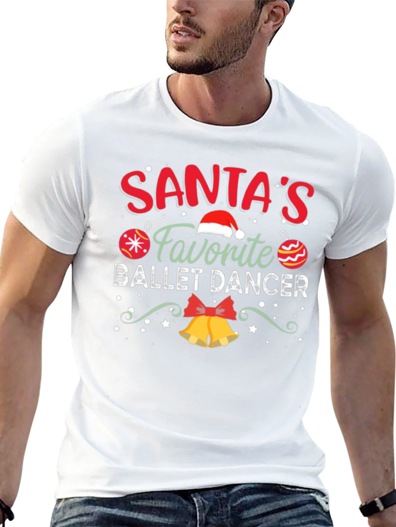 Santas Favorite Ballet Dancer Christmas T-Shirt