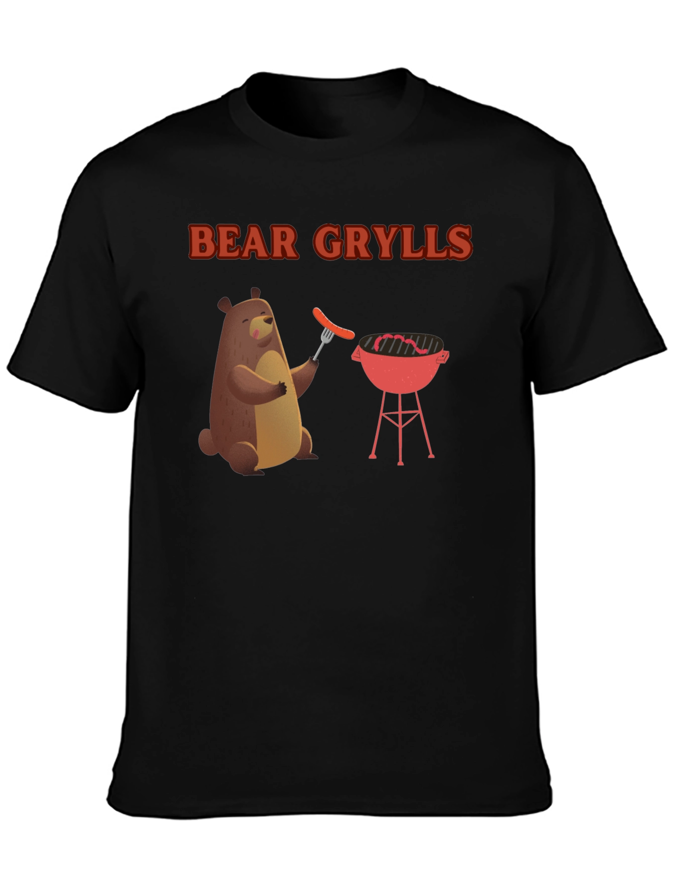 Bear Grylls BBQ T-Shirt - Novelty Grill Tee