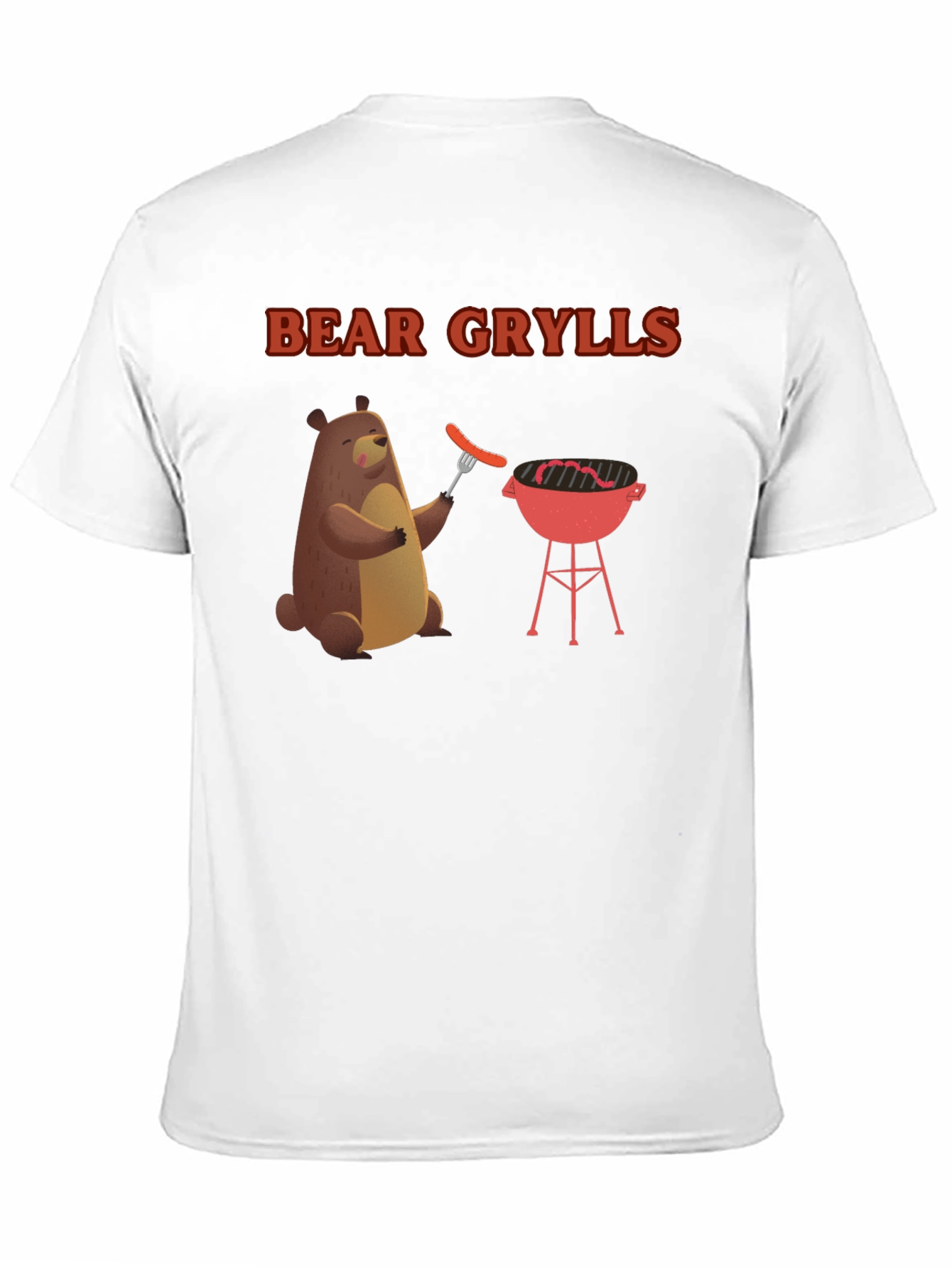 Bear Grylls BBQ T-Shirt - Novelty Grill Tee