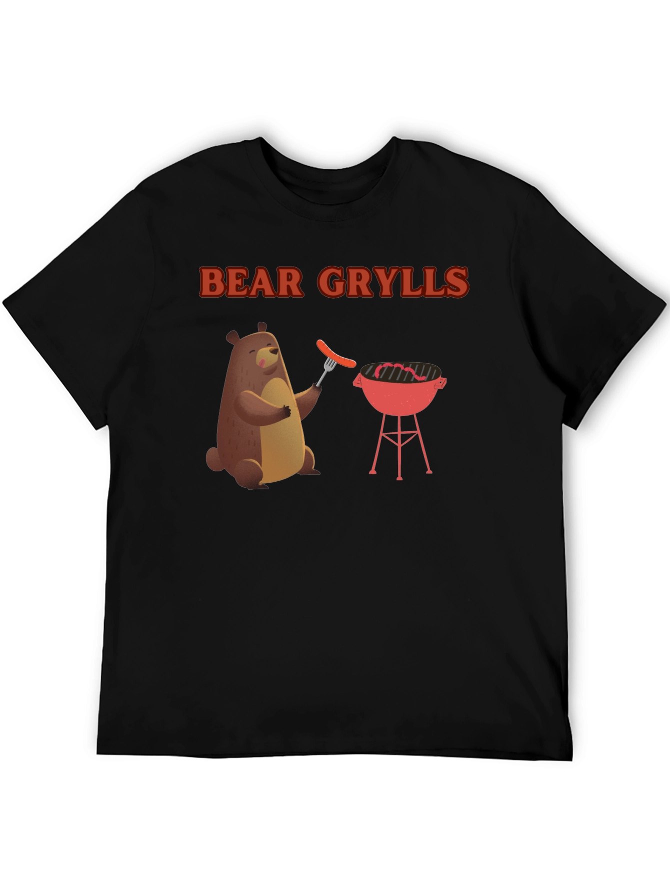 Bear Grylls BBQ T-Shirt - Novelty Grill Tee