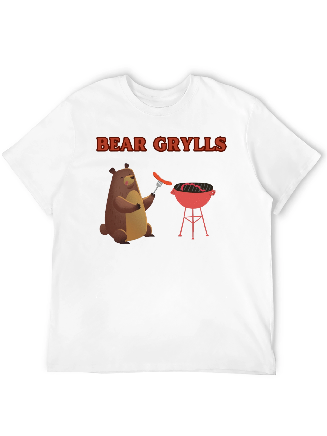 Bear Grylls BBQ T-Shirt - Novelty Grill Tee