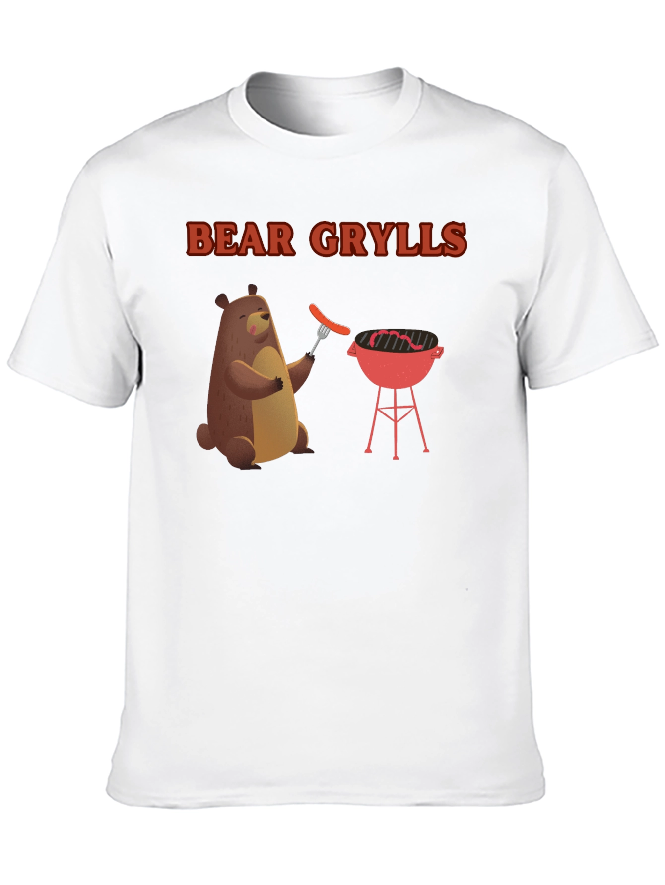 Bear Grylls BBQ T-Shirt - Novelty Grill Tee
