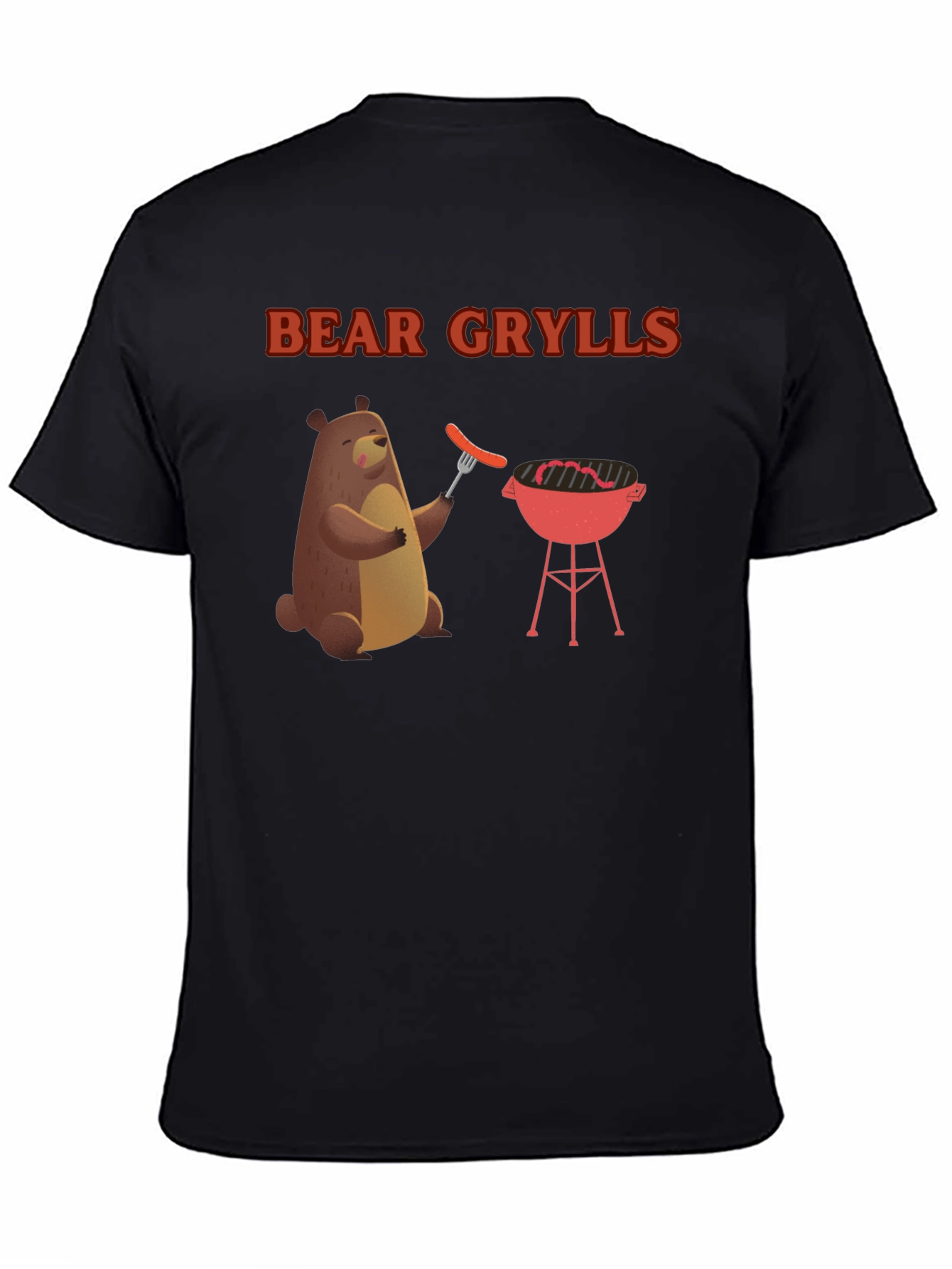 Bear Grylls BBQ T-Shirt - Novelty Grill Tee