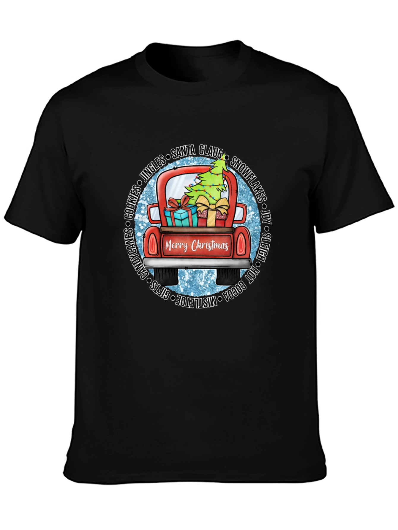 Festive Christmas Truck Graphic Tee - Holiday Cheer
