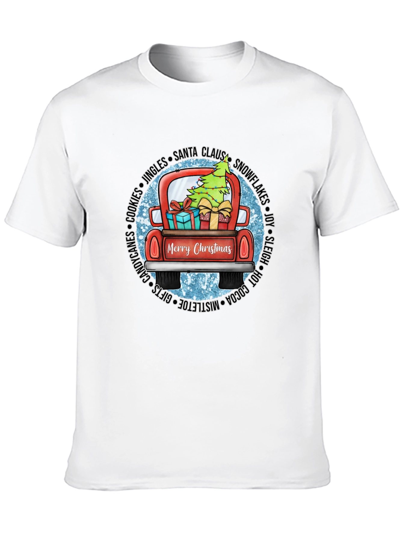 Festive Christmas Truck Graphic Tee - Holiday Cheer