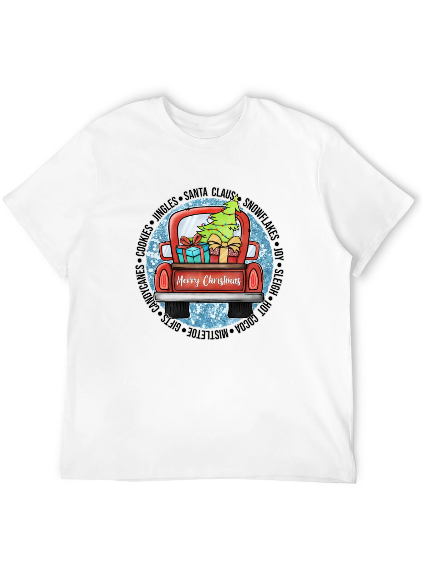 Festive Christmas Truck Graphic Tee - Holiday Cheer