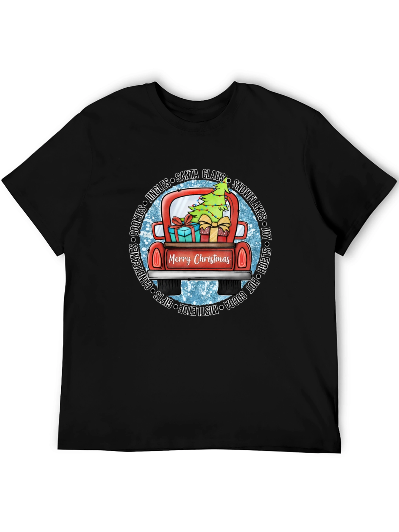 Festive Christmas Truck Graphic Tee - Holiday Cheer