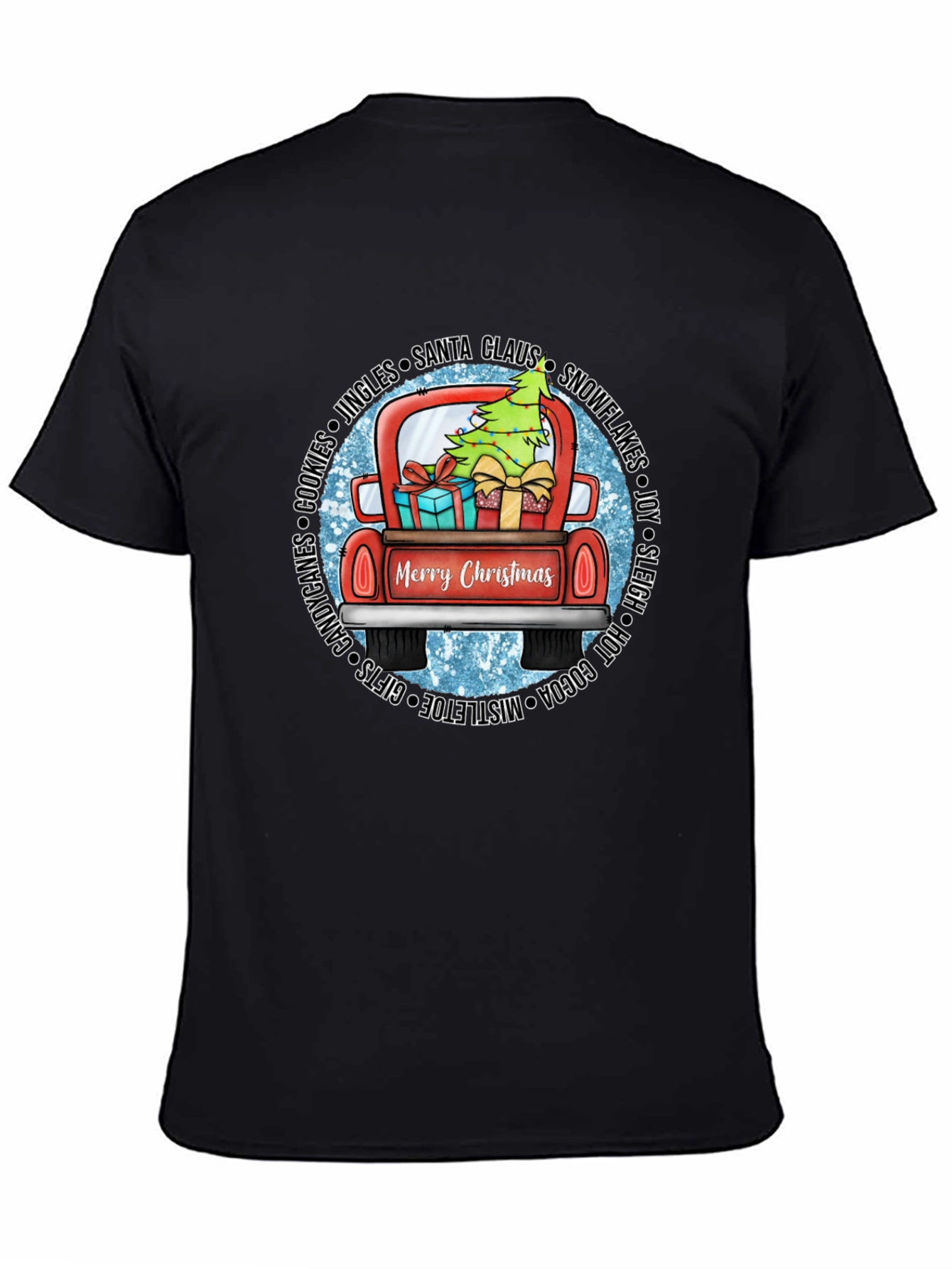 Festive Christmas Truck Graphic Tee - Holiday Cheer