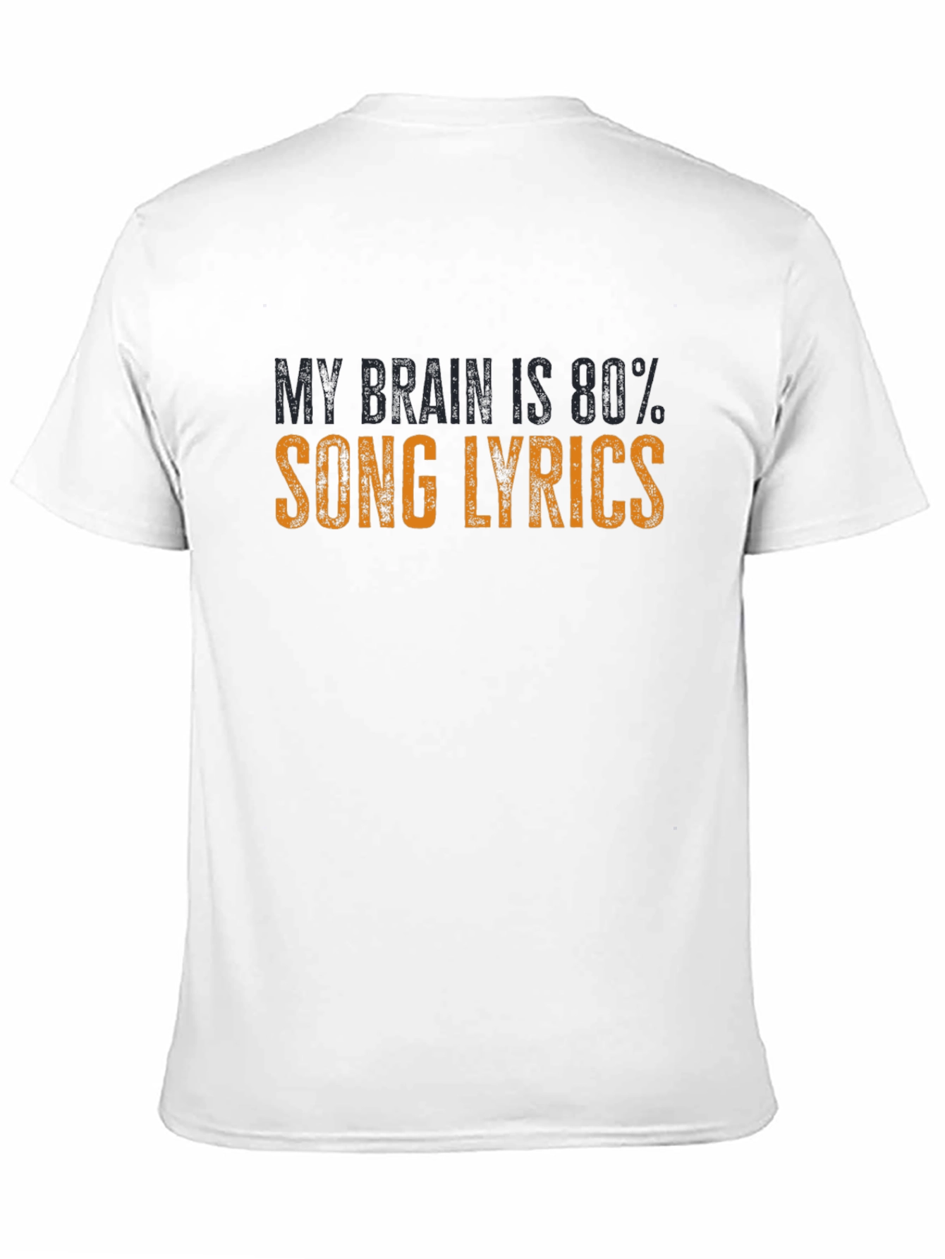 Song Lyrics Brain T-Shirt - Black Cotton Tee