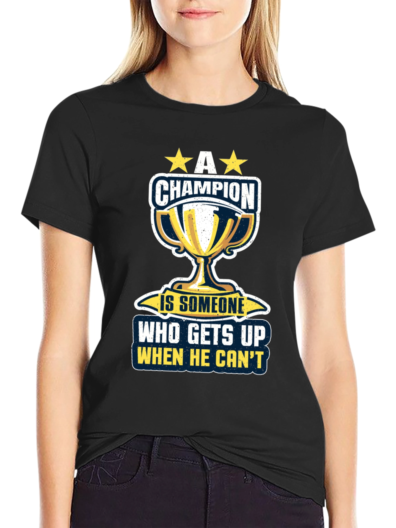 Champion Motivational Graphic T-Shirt